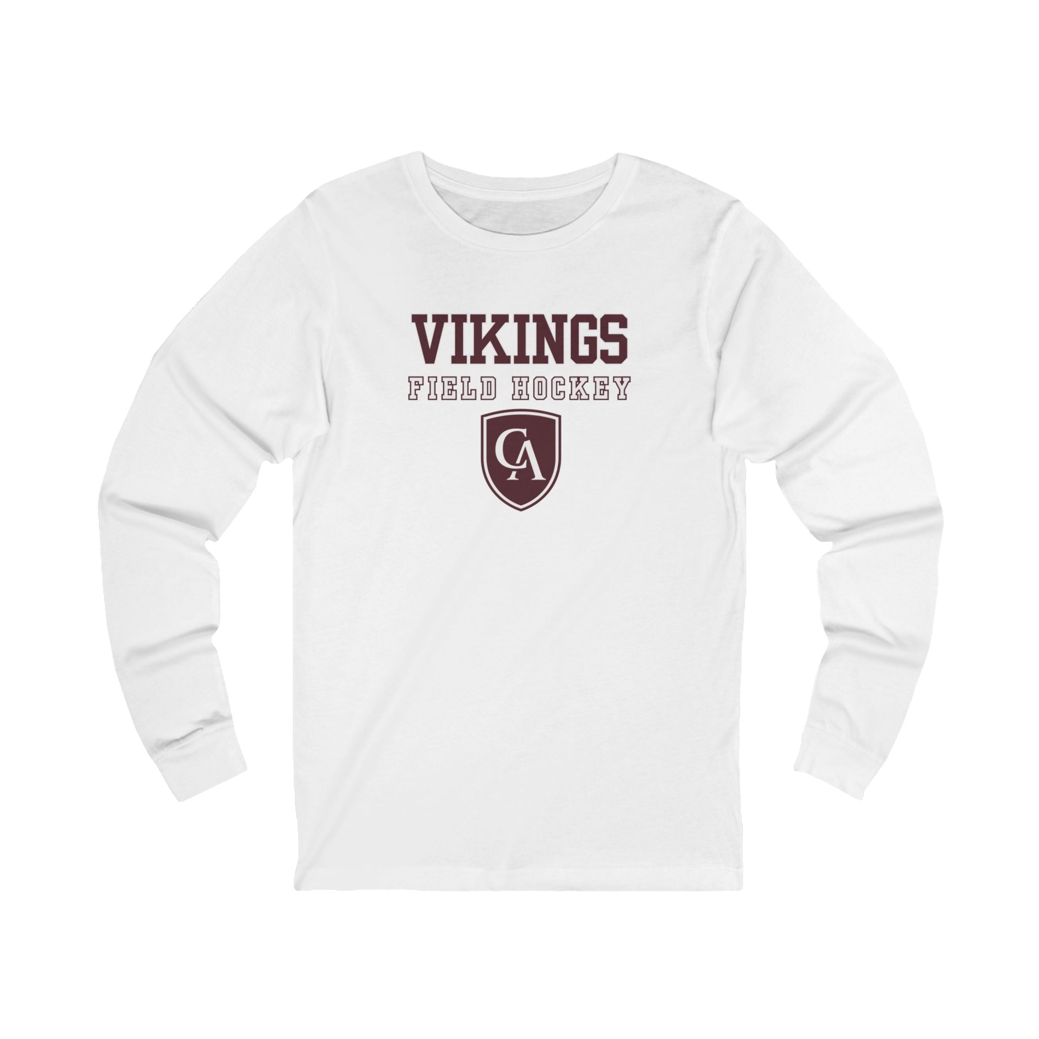 Adult Unisex Columbus Academy Vikings Field Hockey Graphic Bella + Canvas Long Sleeve Soft Tee