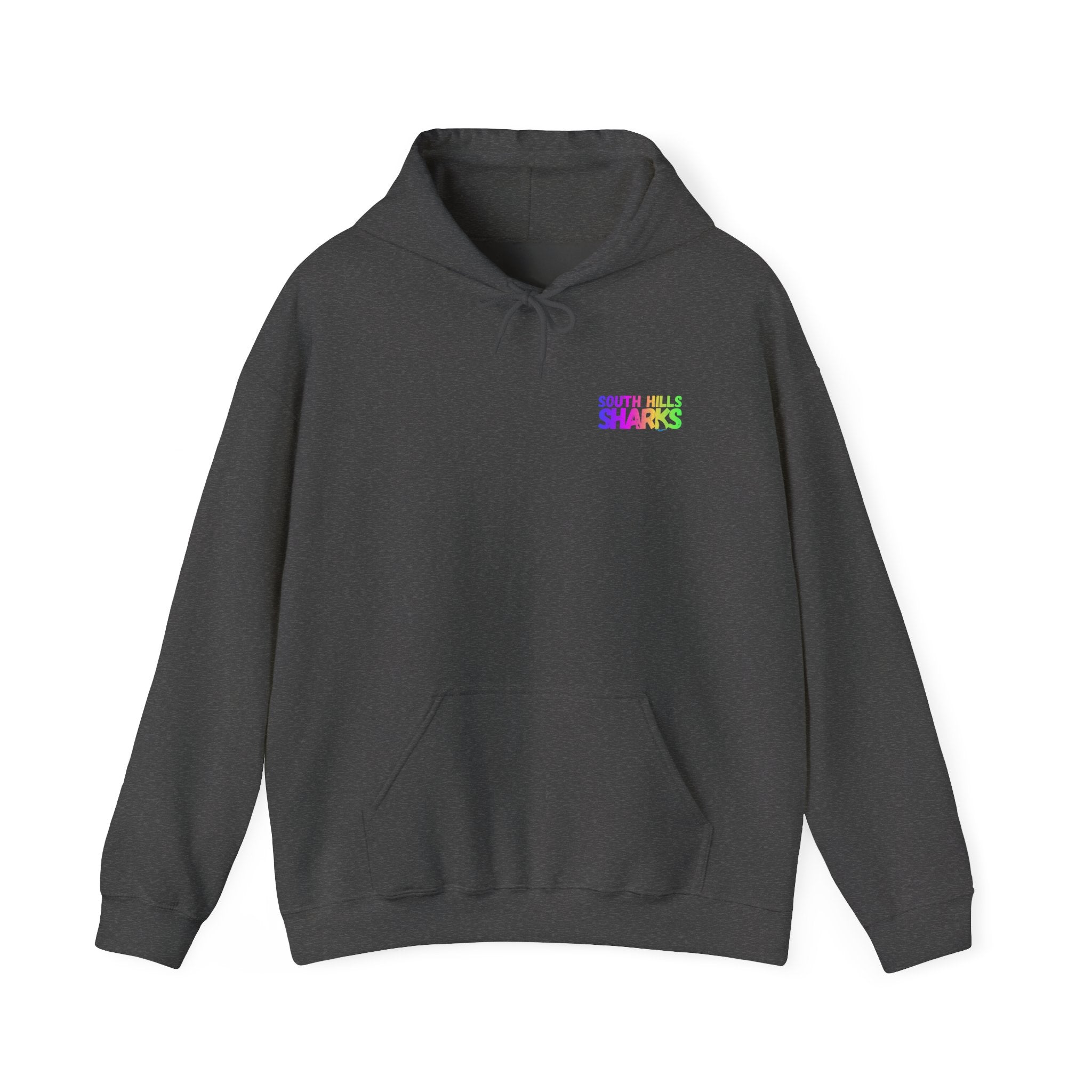 Adult Unisex South Hills Swim Team Neon Rainbow Graphic Hoodie