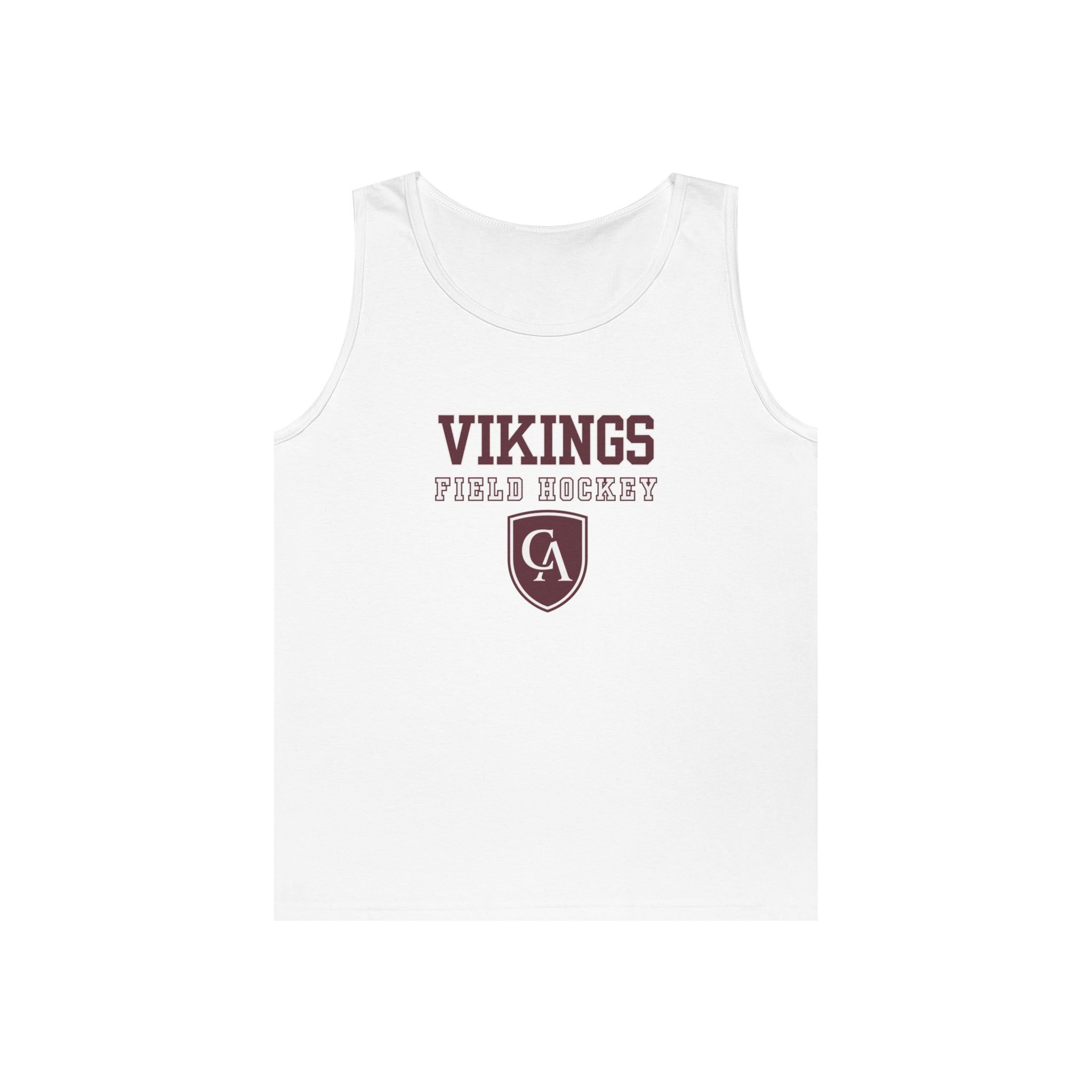 Adult Unisex Columbus Academy Vikings Field Hockey Graphic Gildan Heavy Blend Cotton Tank