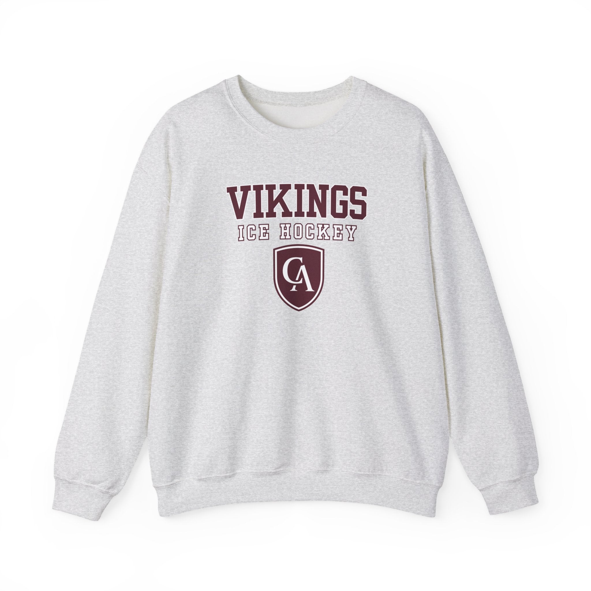 Adult Unisex Columbus Academy Vikings Ice Hockey Graphic Gildan Heavy Blend Sweatshirt