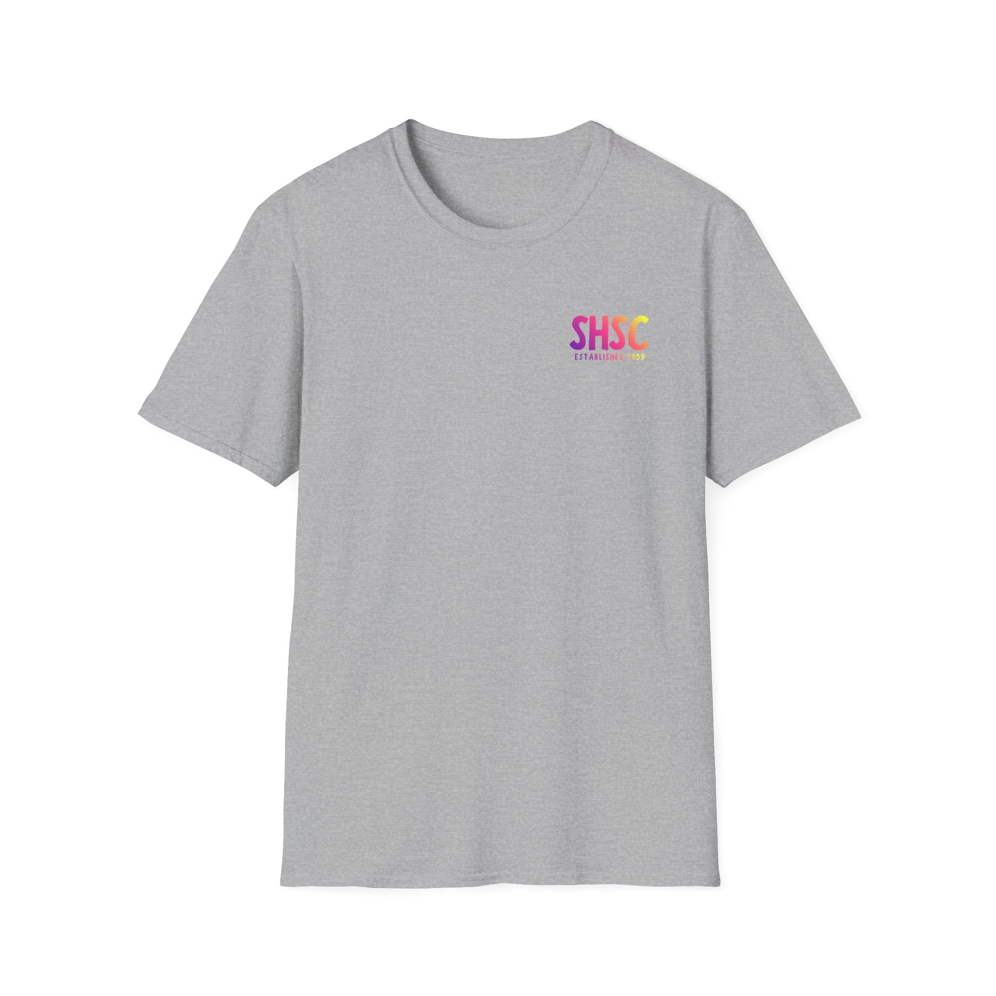 Adult Unisex South Hills Swim Club SHSC Ombre Graphic Short Sleeve Gildan Softstyle Tee