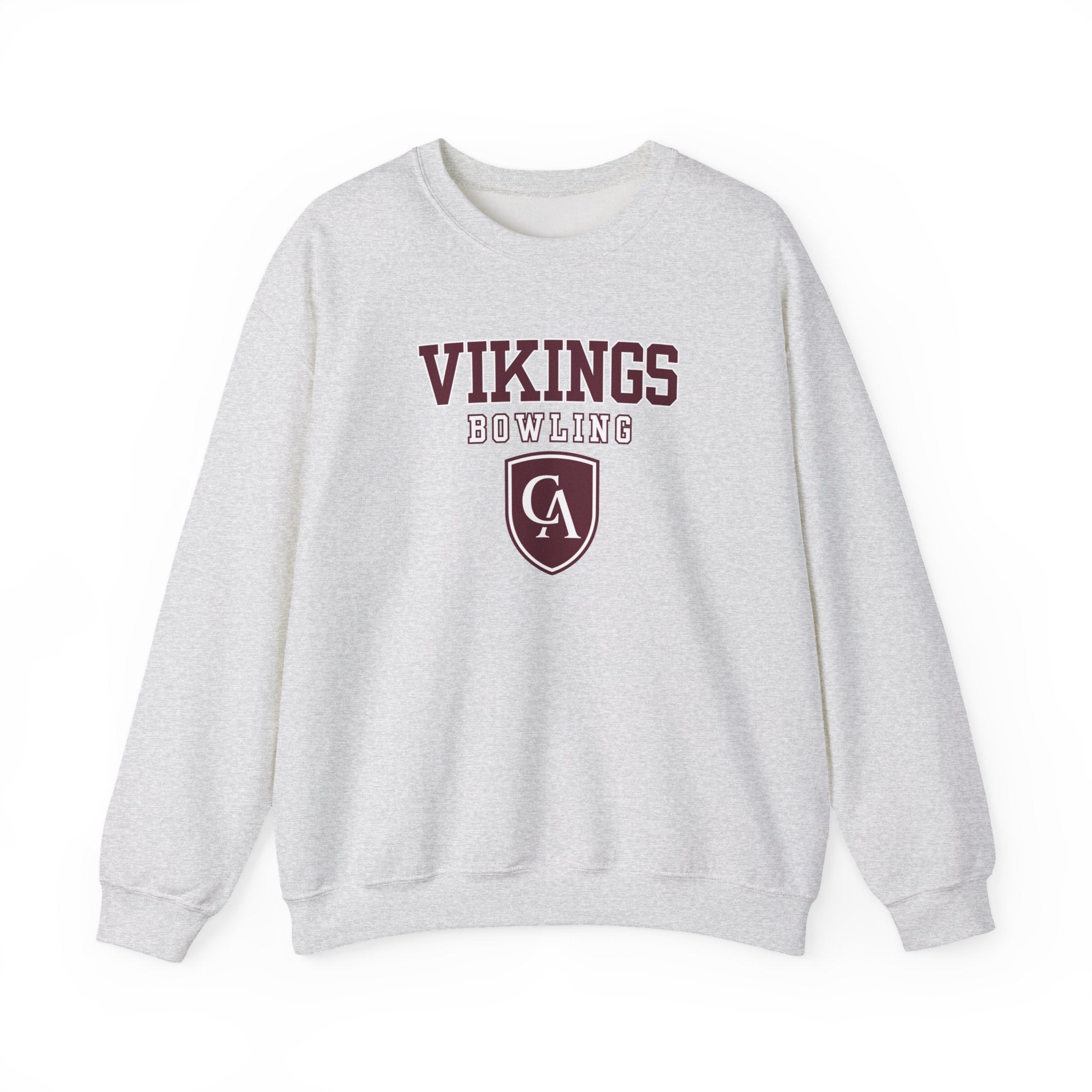 Adult Unisex Columbus Academy Vikings Bowling Graphic Gildan Heavy Blend Sweatshirt