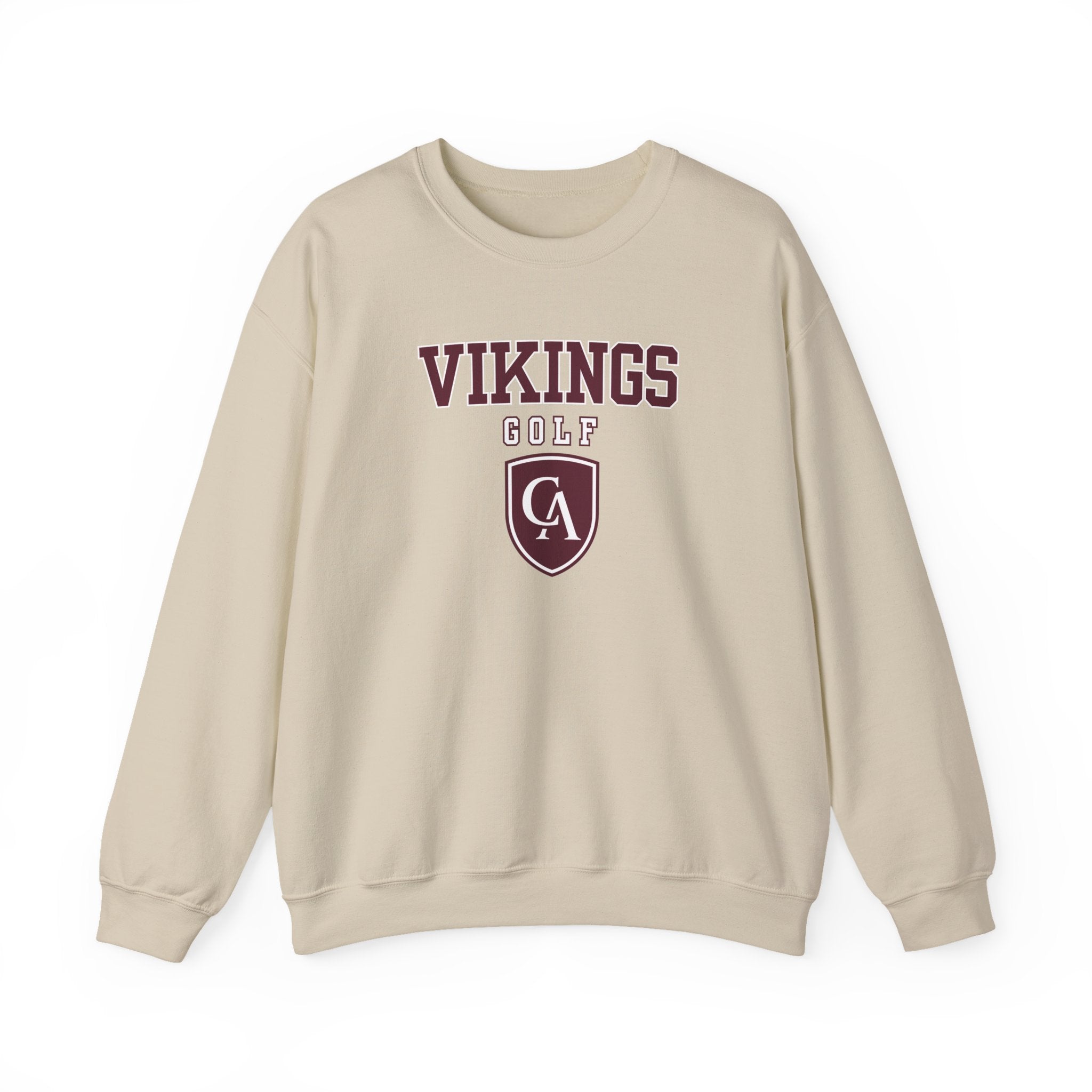 Adult Unisex Columbus Academy Vikings Golf Graphic Gildan Heavy Blend Sweatshirt