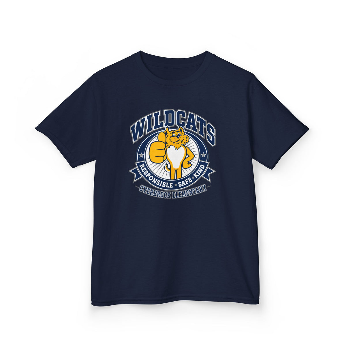 Copy of Overbrook Elementary Wildcats Block Letter Graphic Gildan Classic Tee