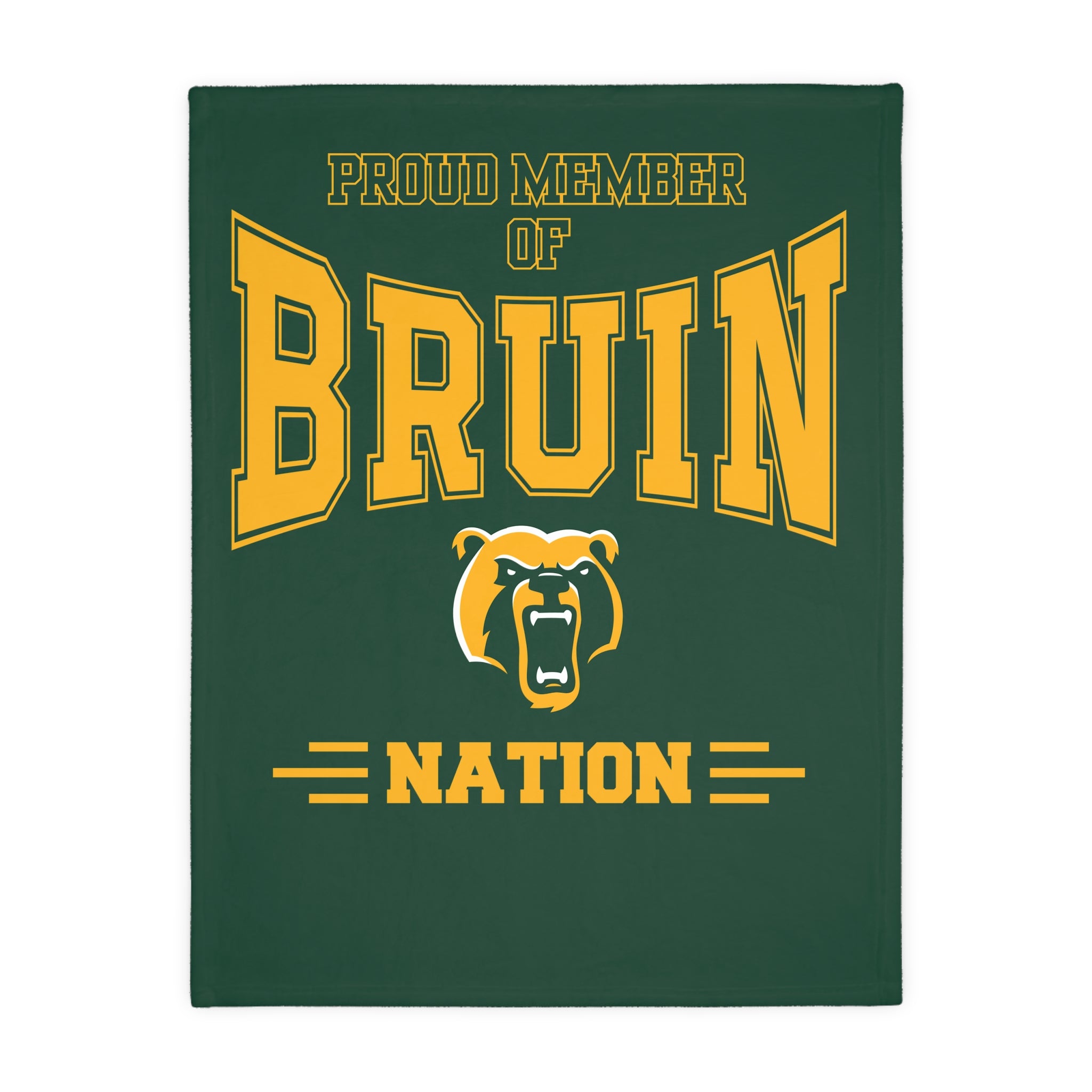 Bruin Nation Graphic Super Soft Velveteen Microfiber Blanket (Two-sided print)