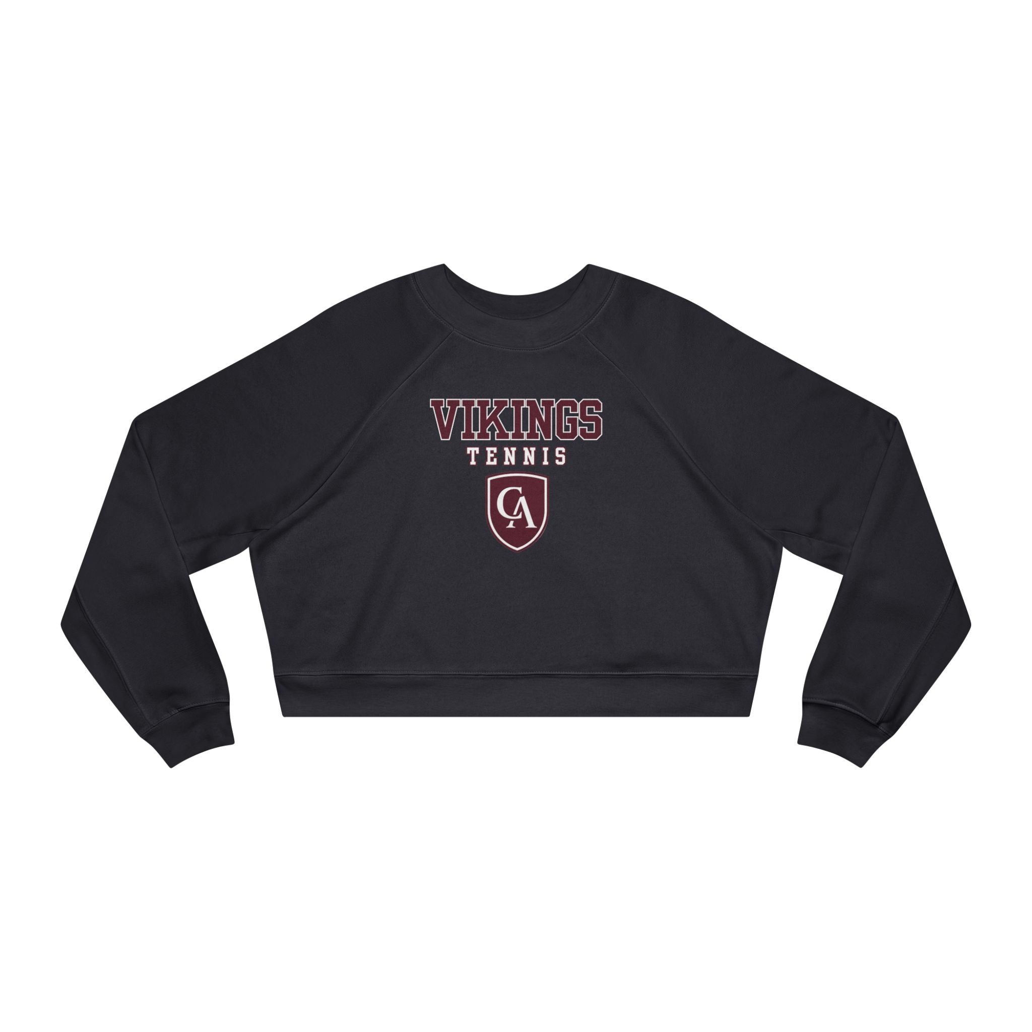 Women's Columbus Academy Tennis Graphic Cropped Fleece Bella + Canvas Sweatshirt