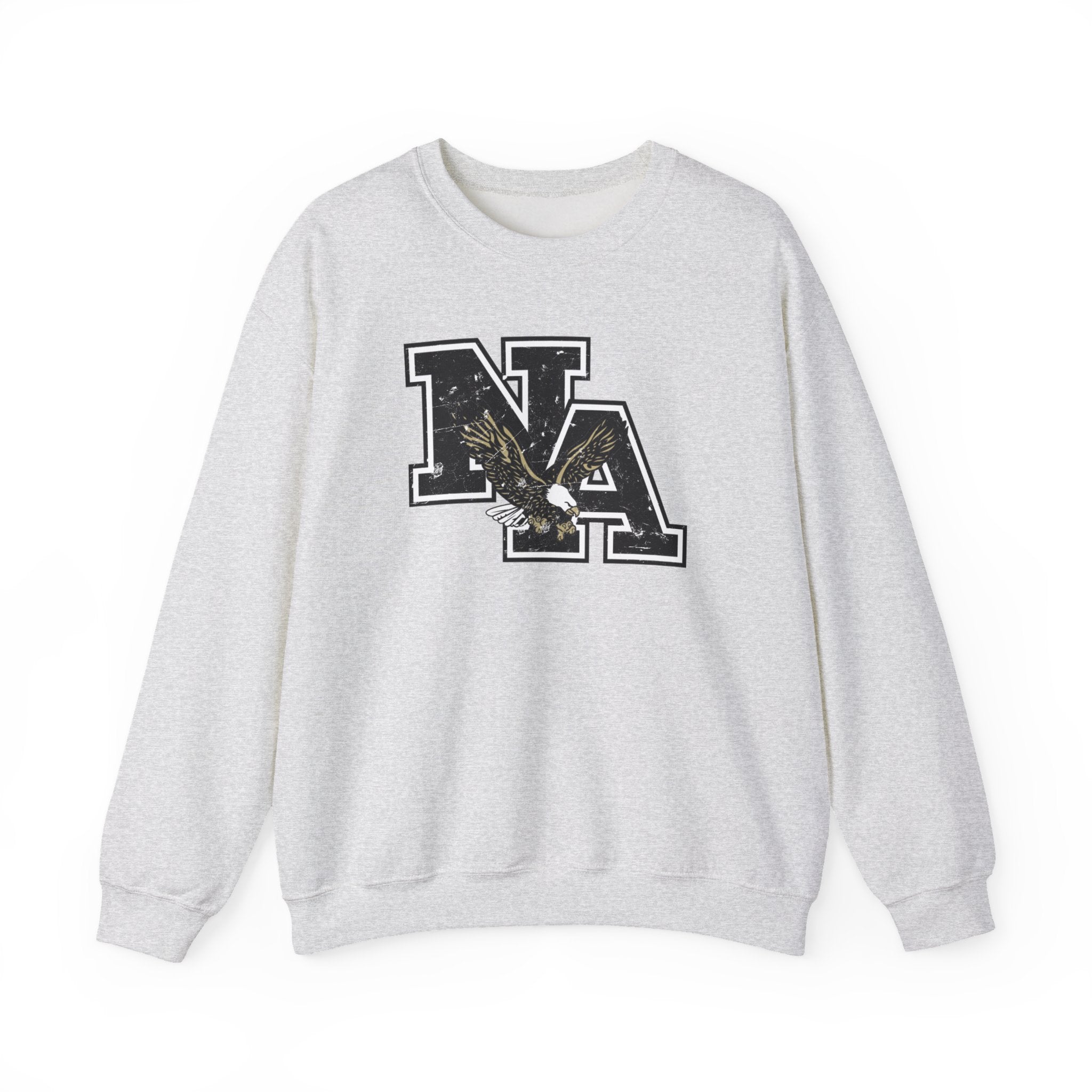 Adult Unisex Vintage Distressed Black Logo Graphic Sweatshirt