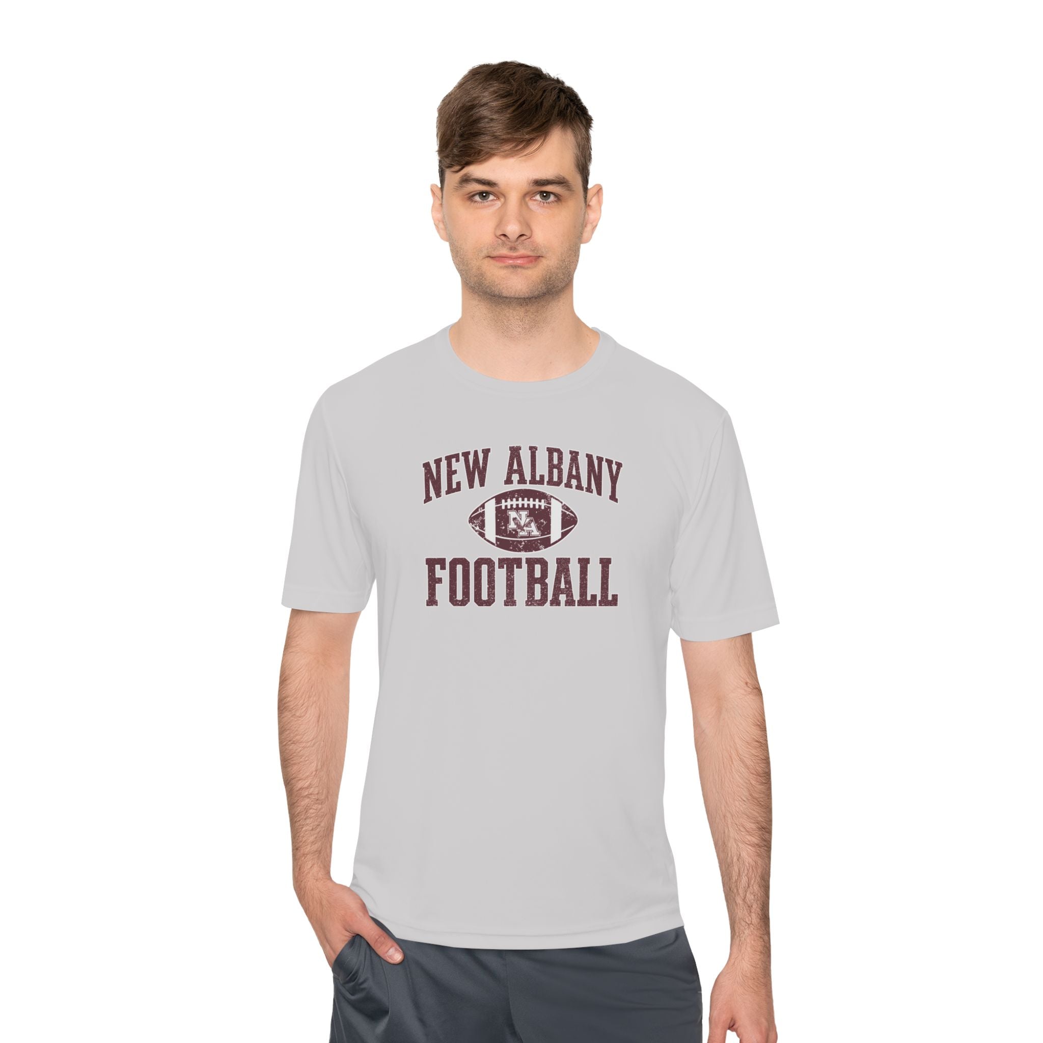 Adult Unisex New Albany Football Pride Graphic Sport-Tek Competitor Performance Tee