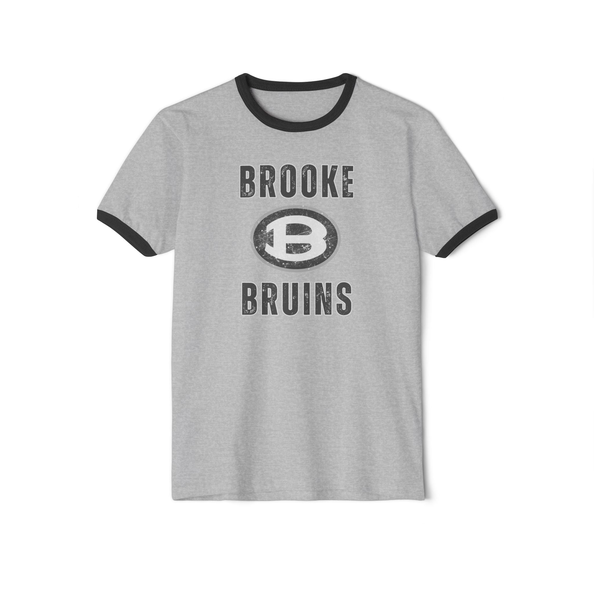 Adult Unisex Brooke Bruins Vintage Distressed Graphic Short Sleeve Ringer Tee
