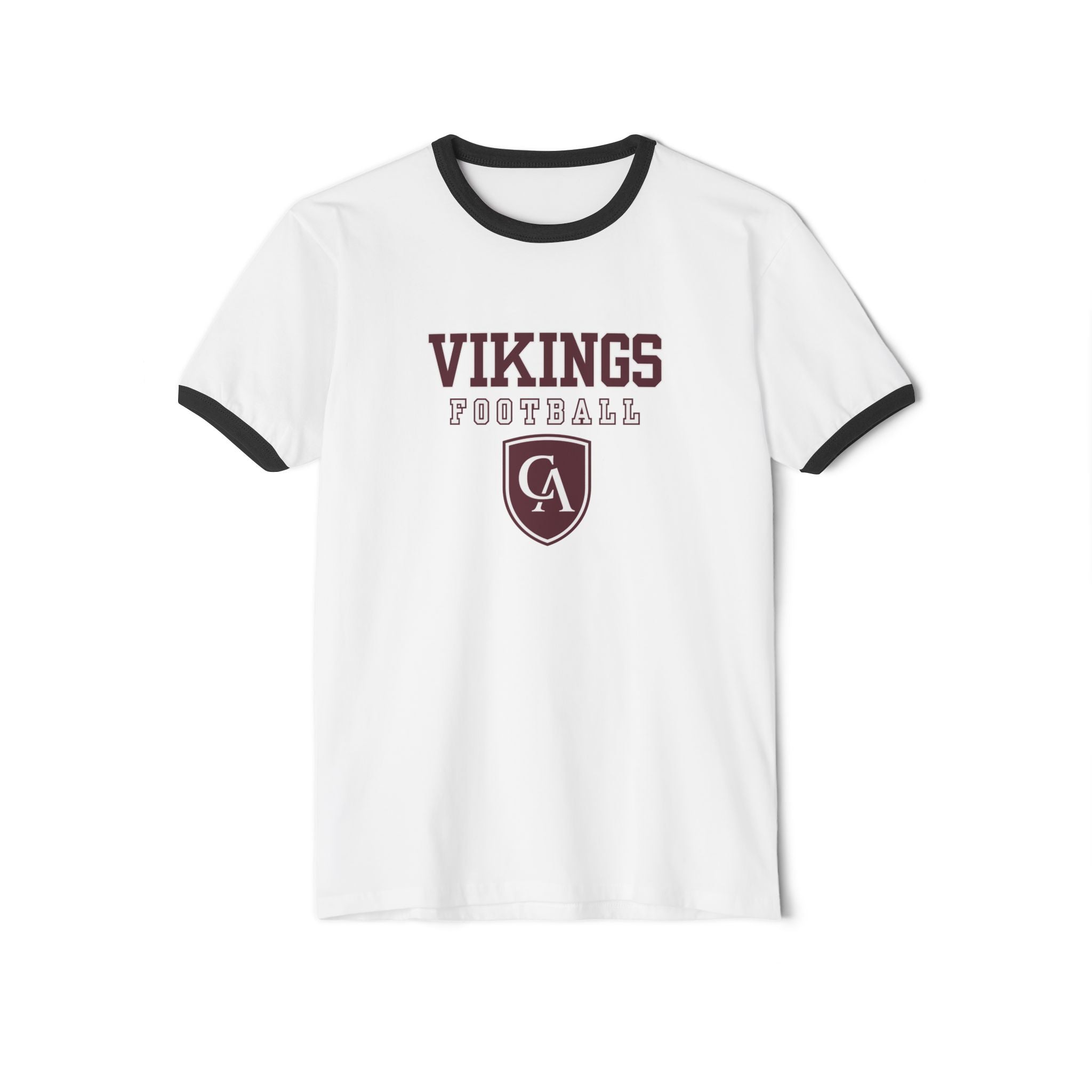 Adult Unisex Columbus Academy Vikings Football Graphic Short Sleeve Ringer Tee