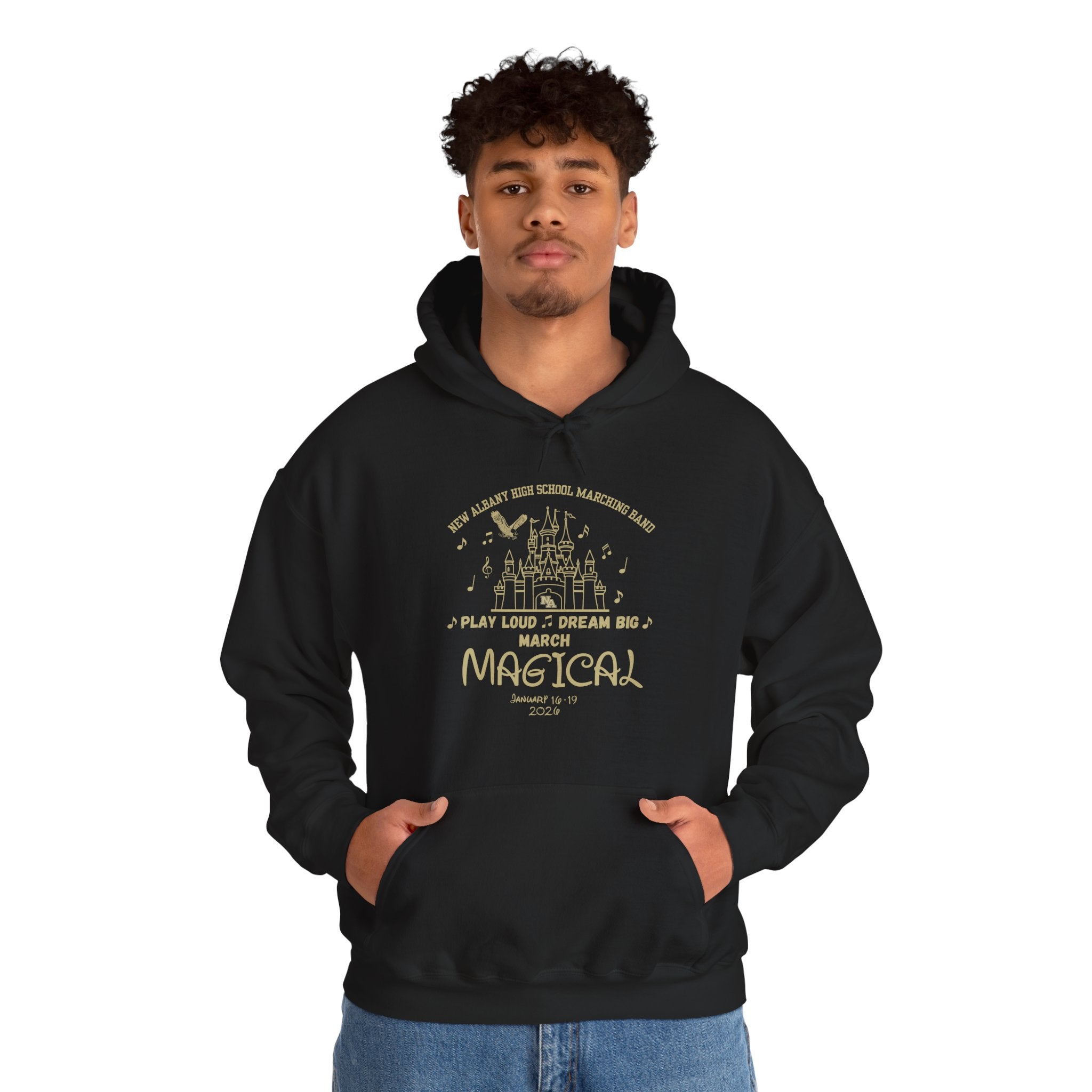 Adult Unisex NAHS Marching Band March Magical Graphic Hoodie