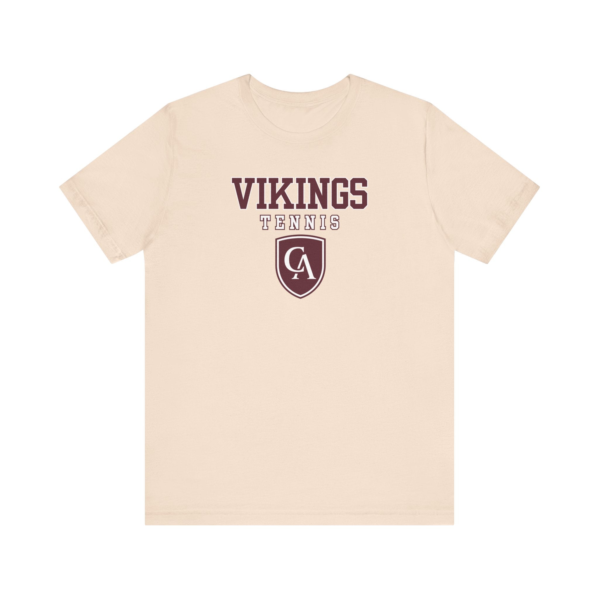 Adult Unisex Columbus Academy Vikings Tennis Graphic Short Sleeve Bella + Canvas Soft Tee