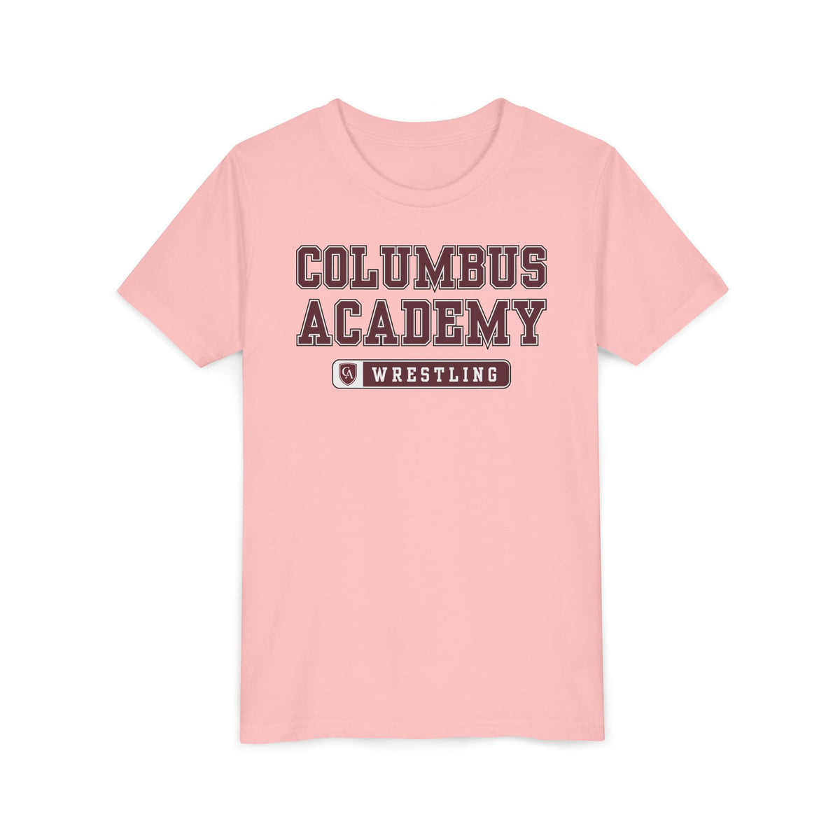 Youth Columbus Academy Wrestling Graphic Short Sleeve Bella + Canvas Soft Tee