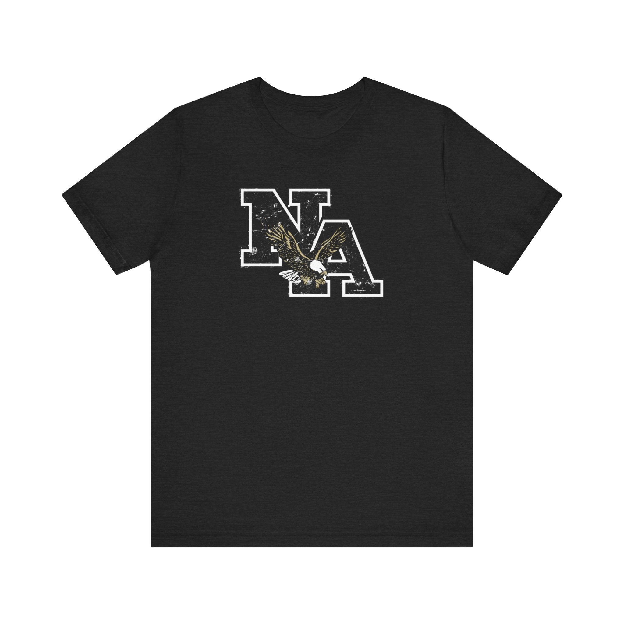 Adult Unisex Vintage Distressed Black Logo Short Sleeve Soft Tee