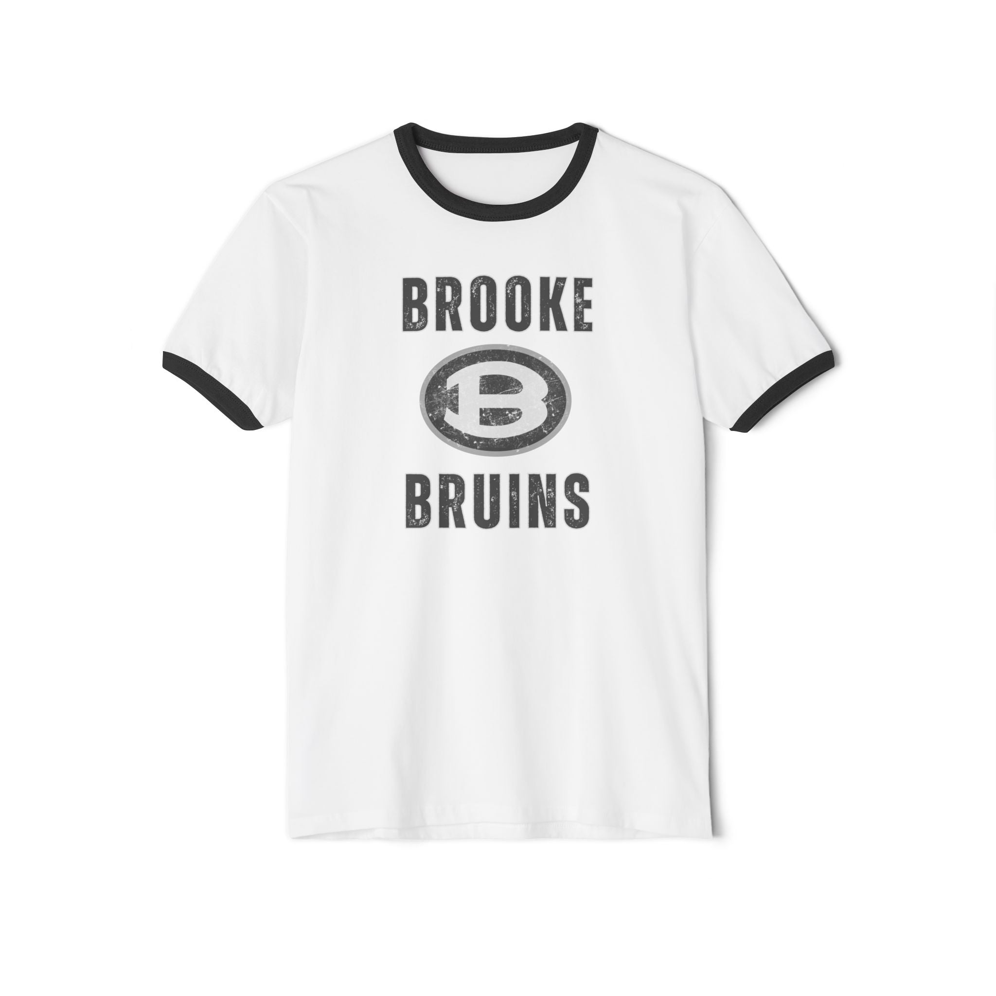 Adult Unisex Brooke Bruins Vintage Distressed Graphic Short Sleeve Ringer Tee