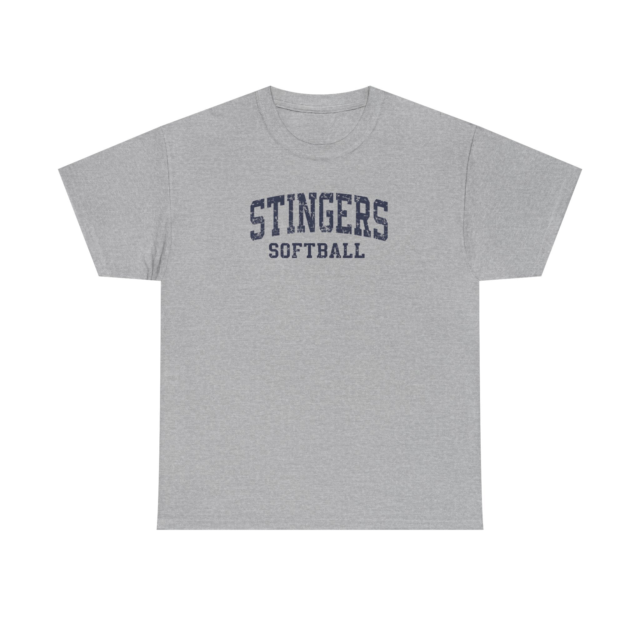 Adult Unisex Stingers Softball Vintage Distressed Graphic Short Sleeve Gildan Heavy Tee