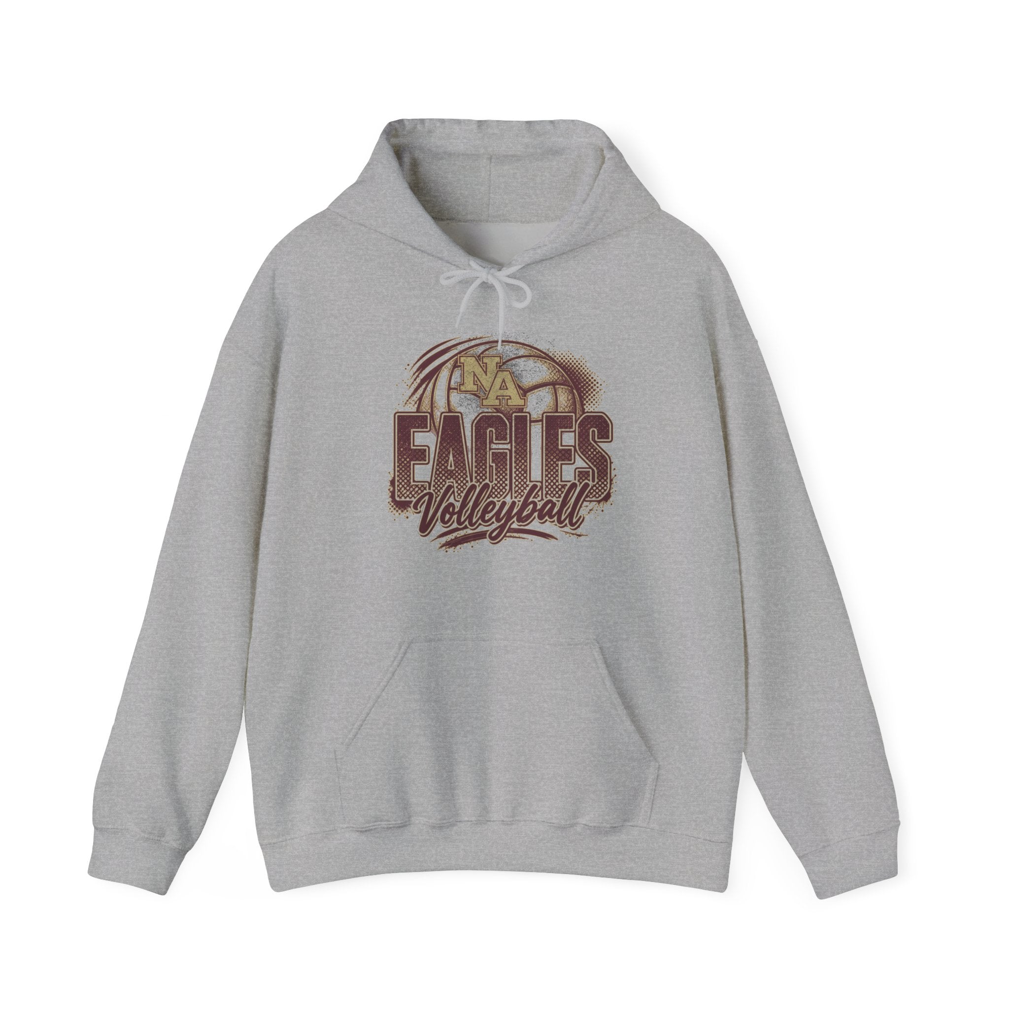Adult Unisex New Albany Eagles Ombre Volleyball Graphic Hoodie