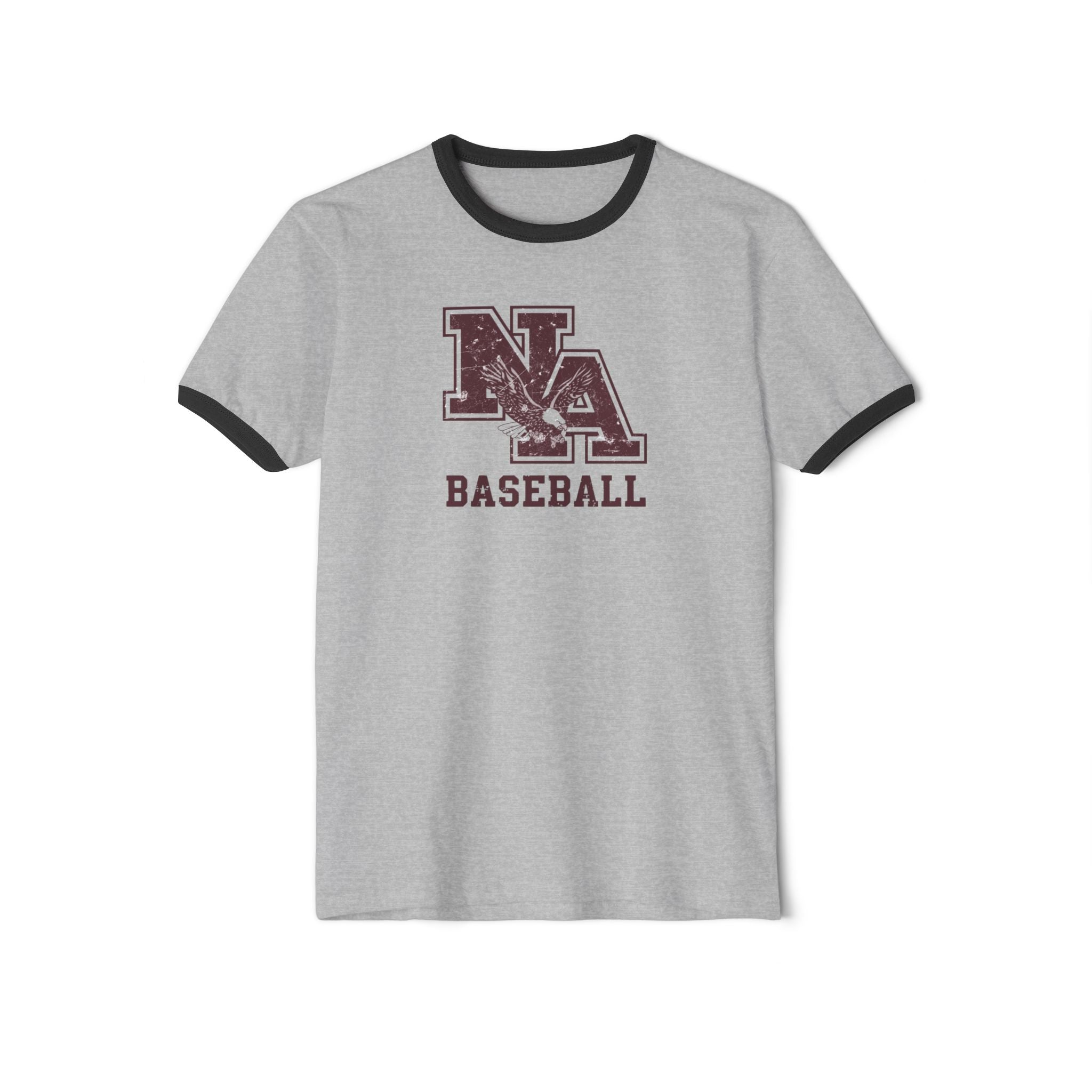 Adult Unisex New Albany Baseball Vintage Vibe Logo Graphic Short Sleeve Ringer Tee