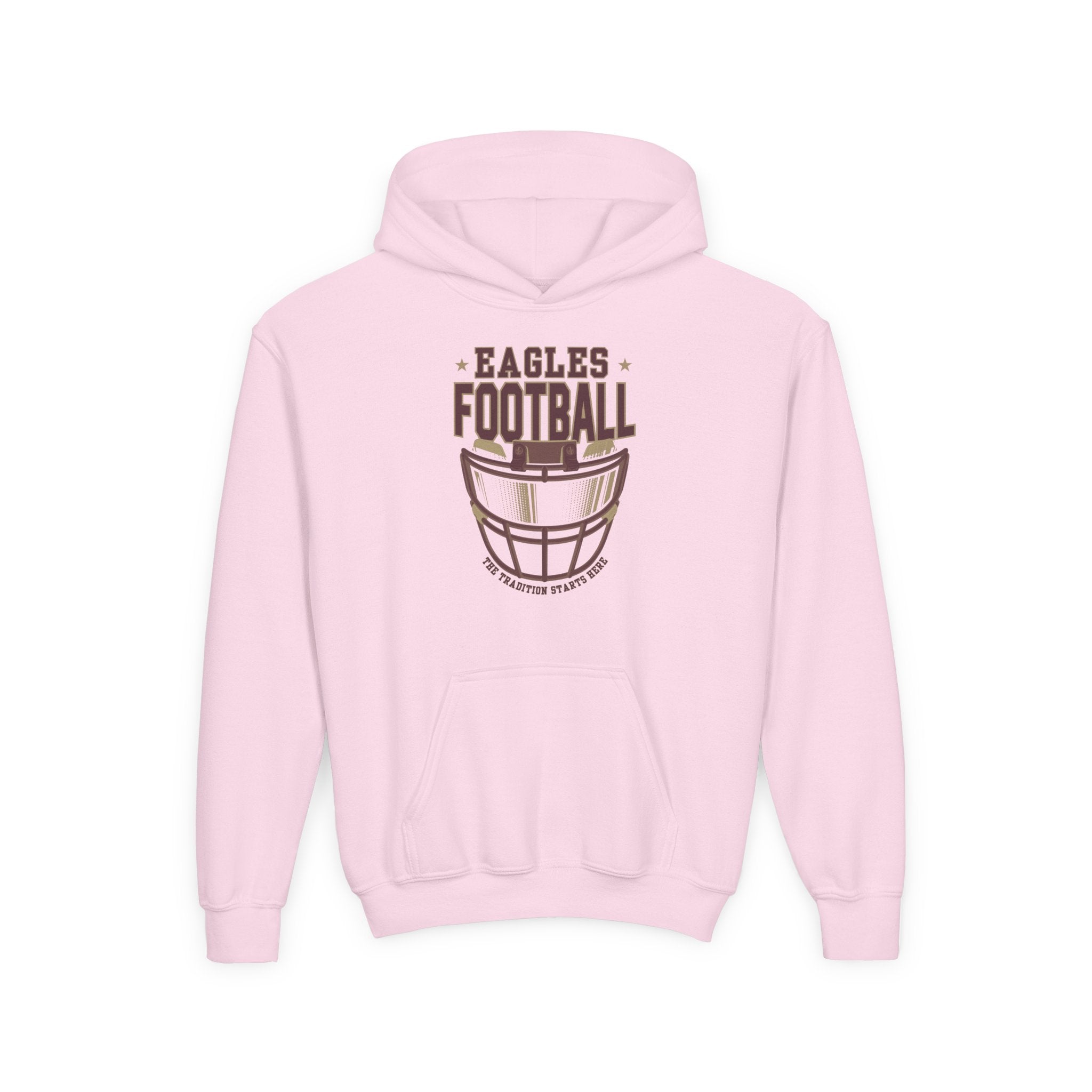 Youth Eagles Maroon Hype Helmet Graphic Hoodie