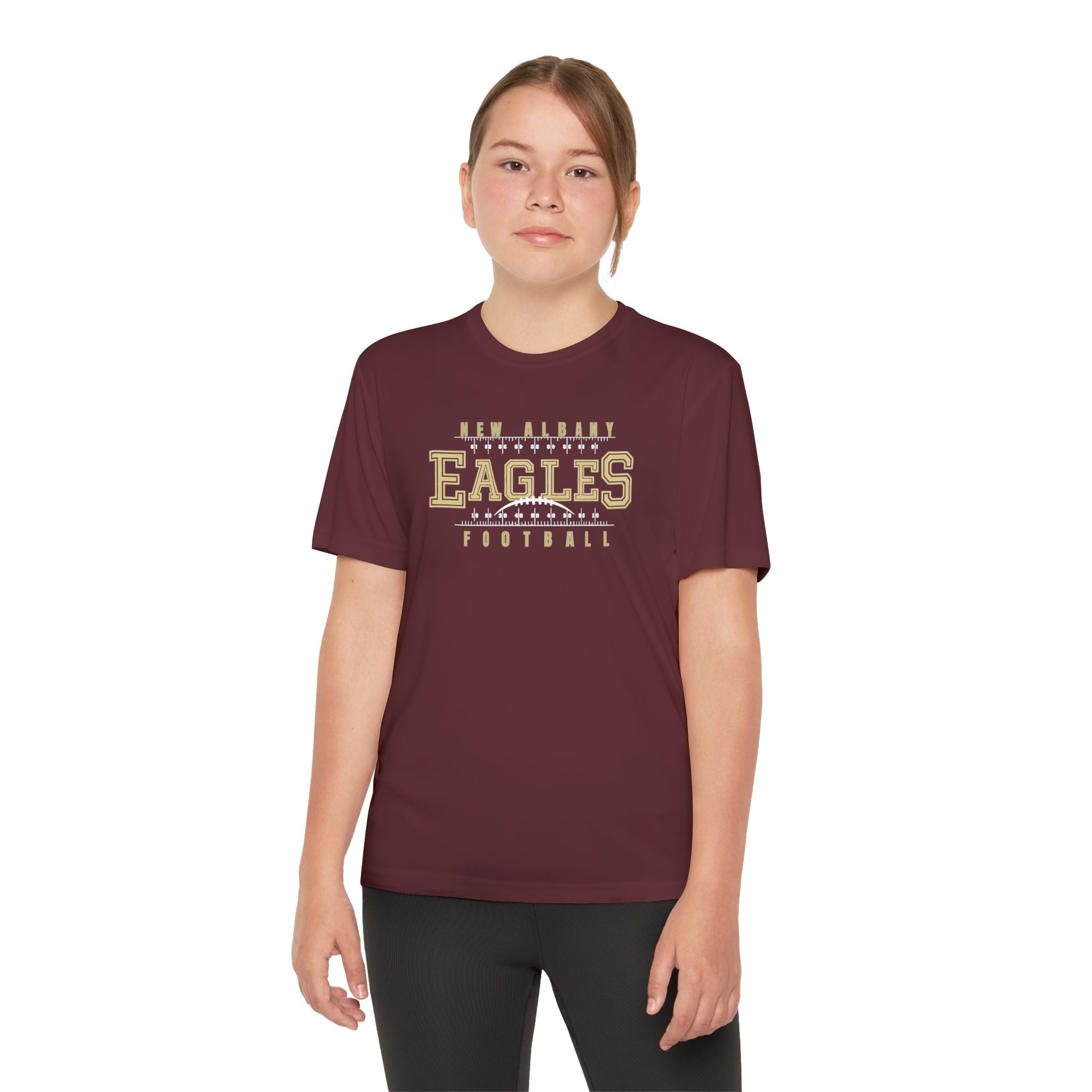 Youth New Albany Football Defend the Field Graphic Sport-Tek Competitor Performance Tee