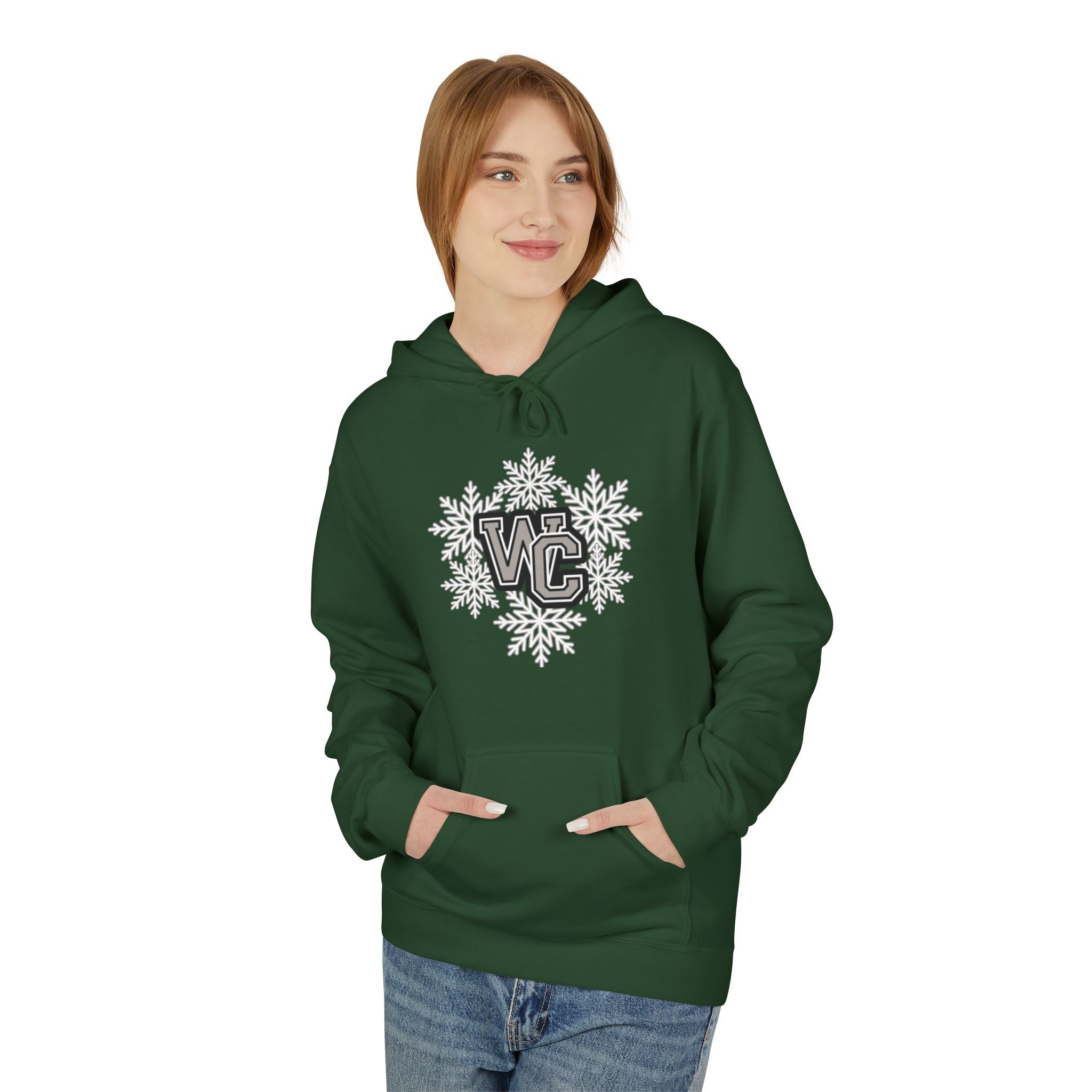 Adult Unisex Westerville Central Spirited Snowflake Graphic Soft Style Hoodie