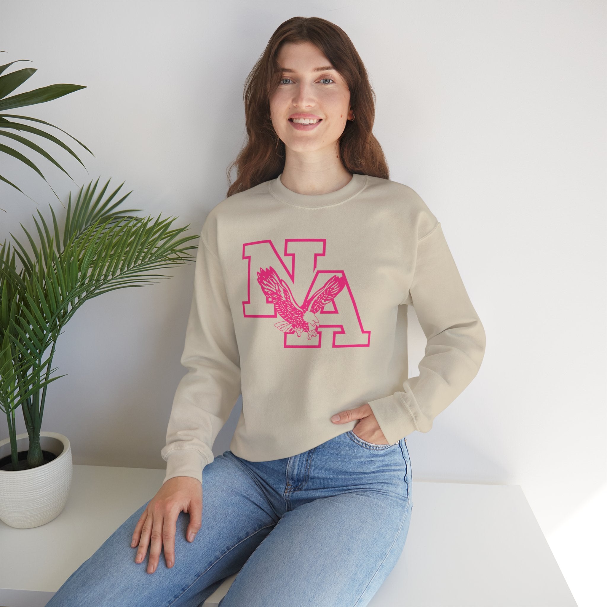 Adult Unisex Neon Pink Power Graphic Sweatshirt - PINK OCTOBER