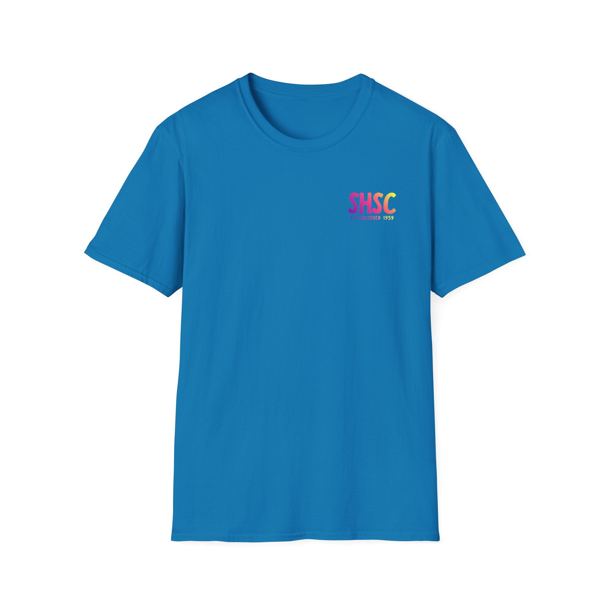 Adult Unisex South Hills Swim Club SHSC Ombre Graphic Short Sleeve Gildan Softstyle Tee