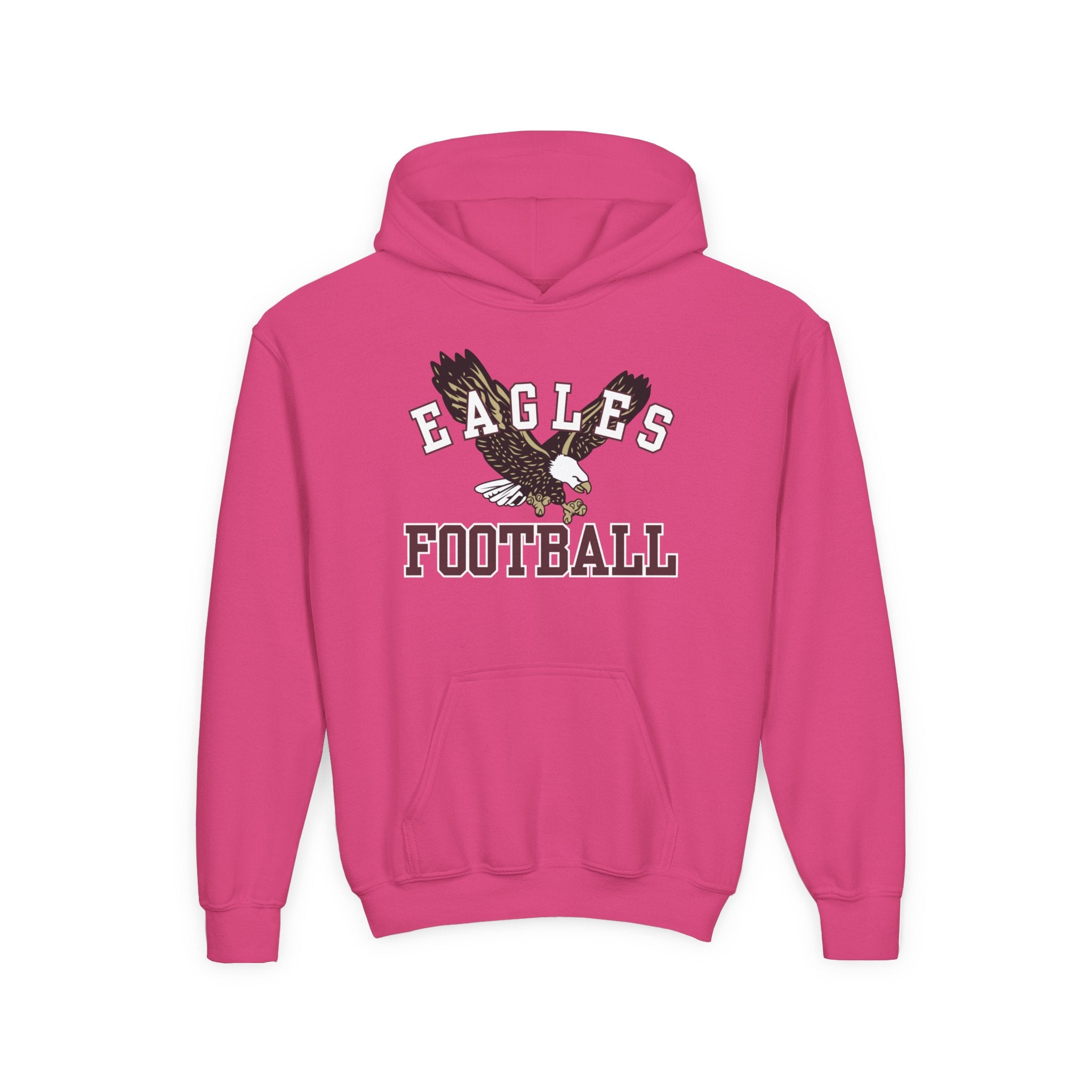 Youth Flying Football Eagle Graphic Hoodie