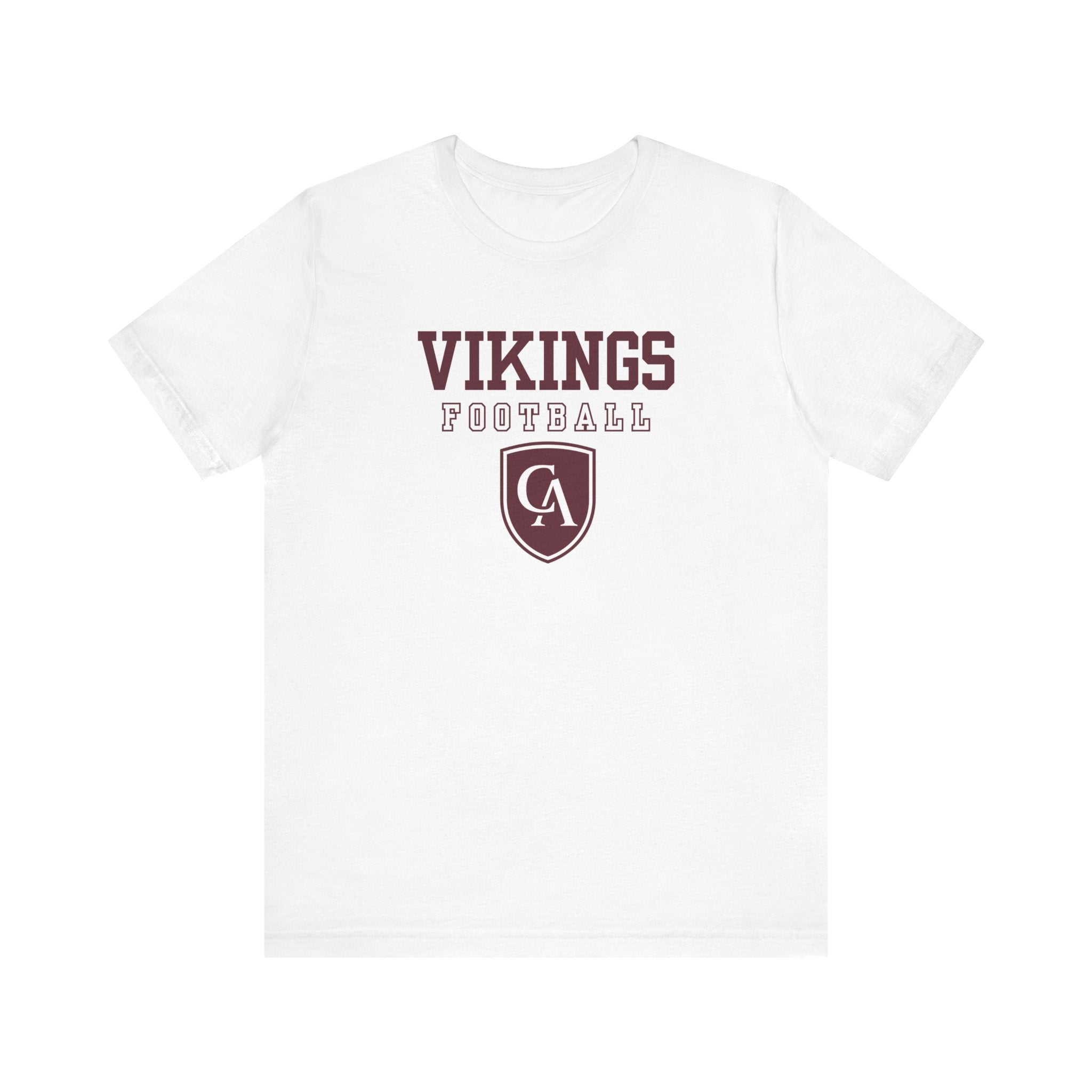 Adult Unisex Columbus Academy Vikings Football Graphic Short Sleeve Bella + Canvas Soft Tee