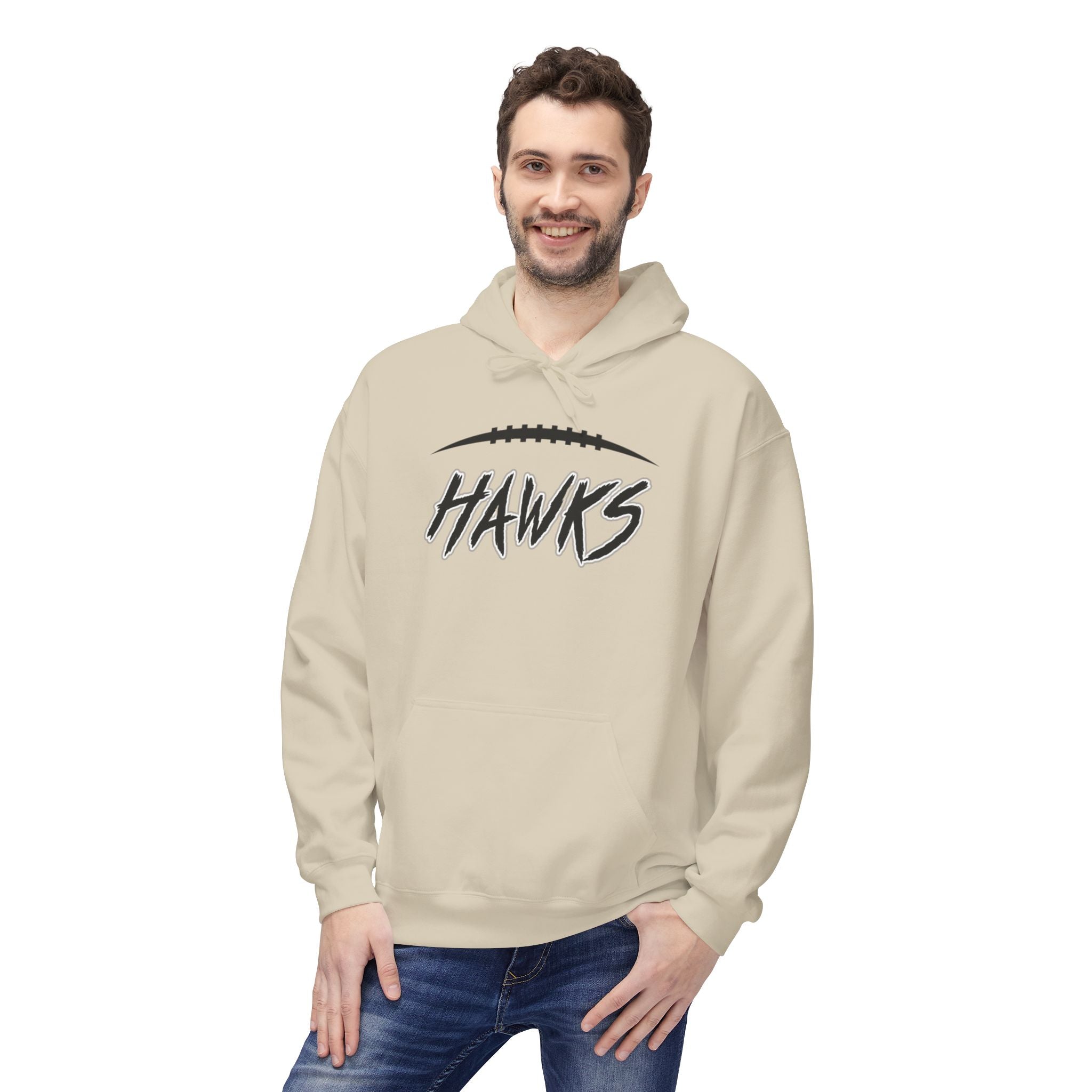 Adult Unisex Westerville Central Fighting Football Hawks Graphic Soft Style Hoodie