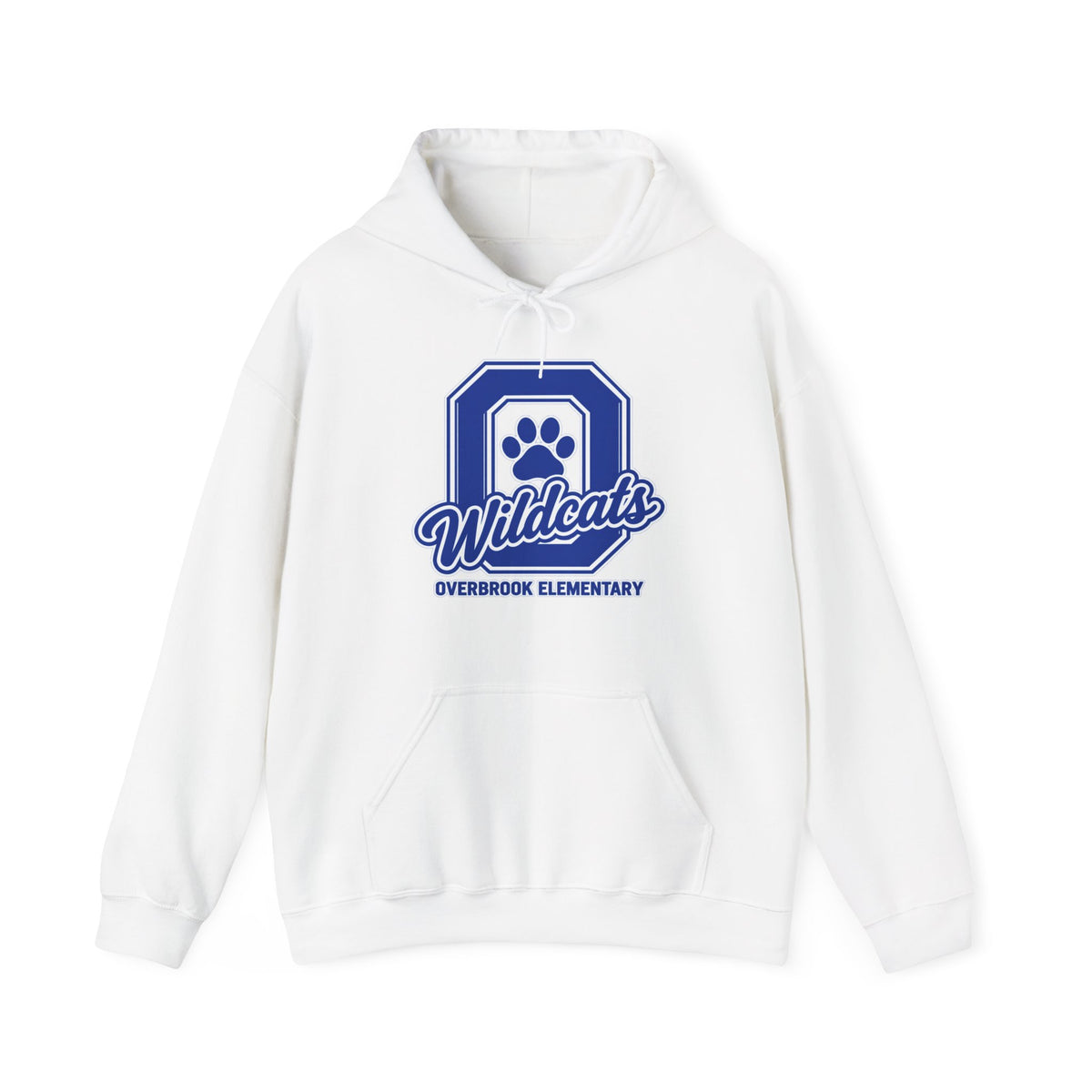 Adult Unisex Overbrook Elementary Wildcats Block Letter Graphic Hoodie