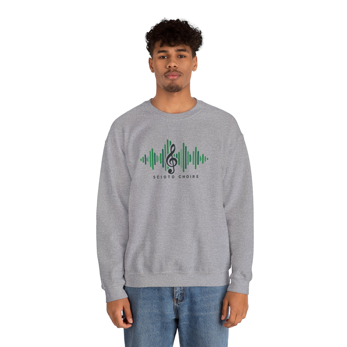 Adult Unisex Dublin Scioto Choirs Sound Wave Graphic Sweatshirt