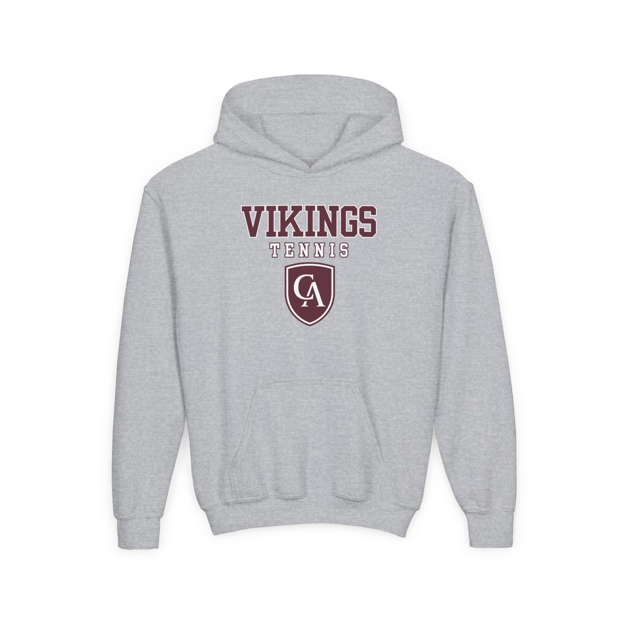 Youth Columbus Academy Vikings Tennis Graphic Gildan Heavy Blend Hoodie