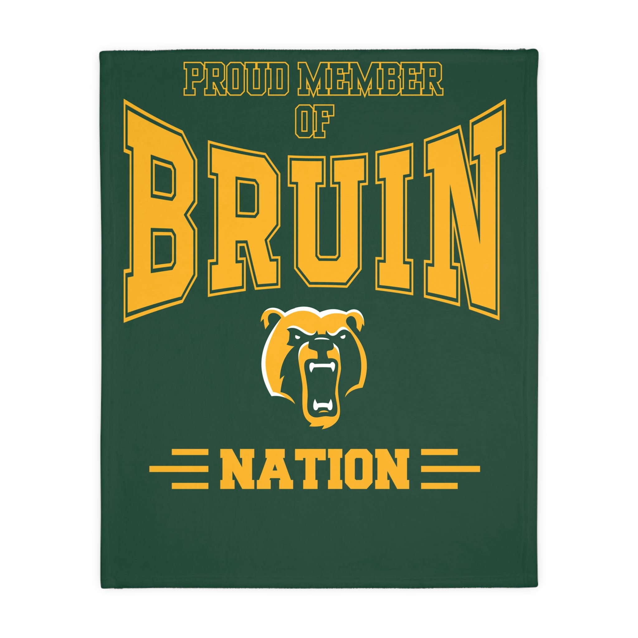 Bruin Nation Graphic Super Soft Velveteen Microfiber Blanket (Two-sided print)