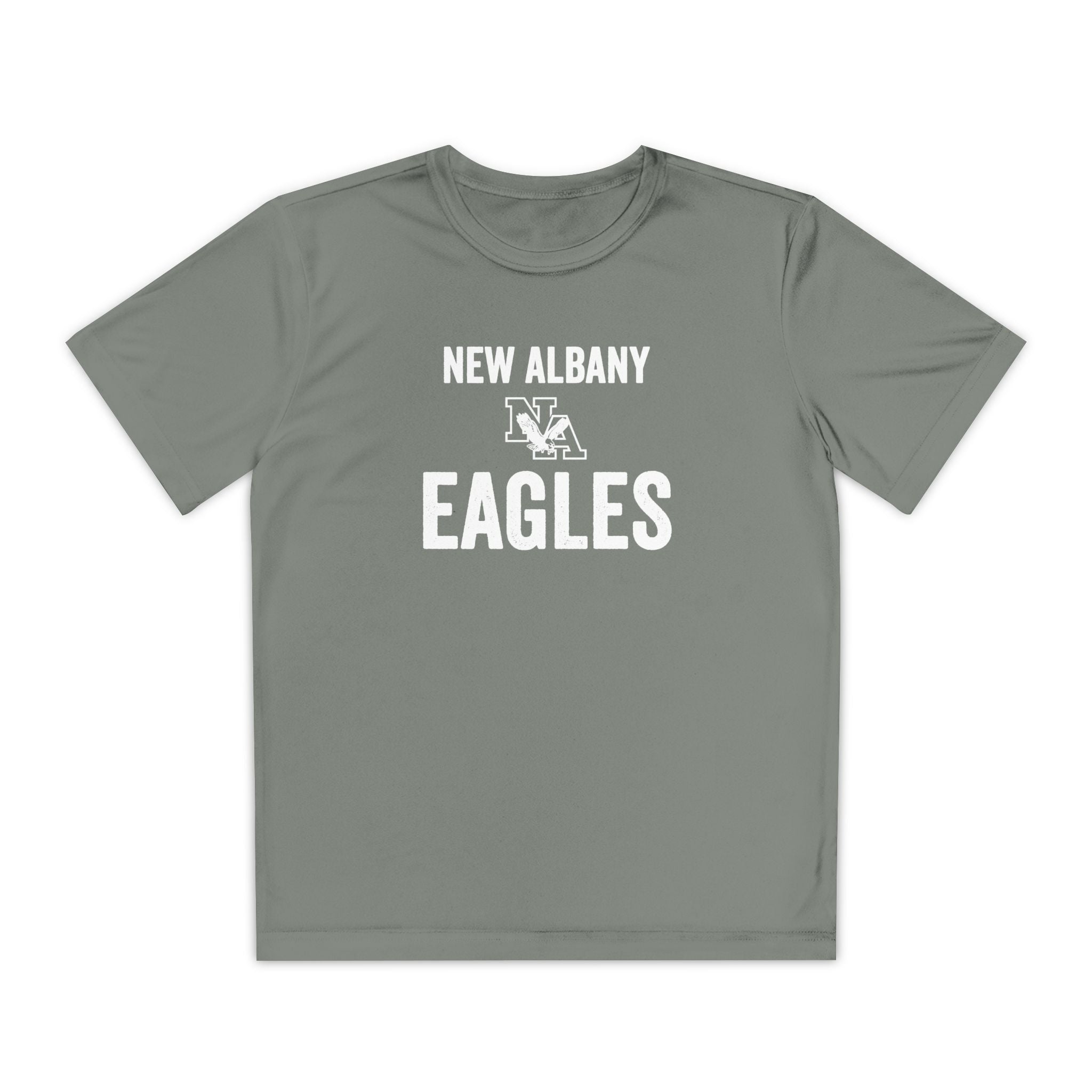 Youth Vintage Distressed New Albany Eagles Graphic Short Sleeve Performance Tee