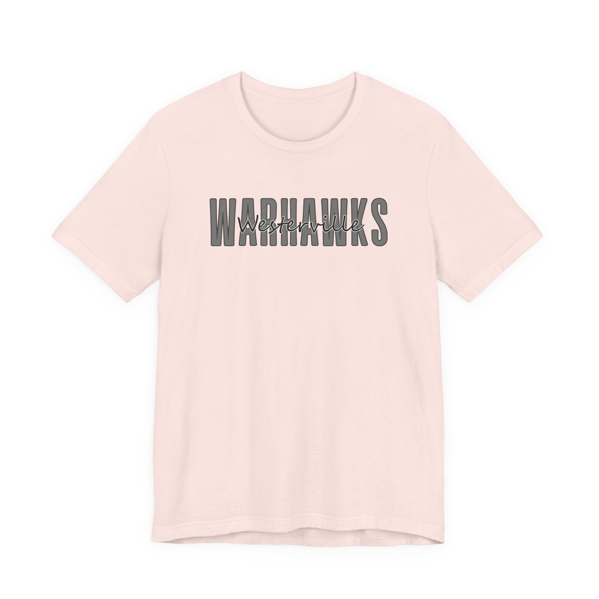 Adult Unisex Westerville Central Warhawks Spirit Script Graphic Short Sleeve Soft Tee