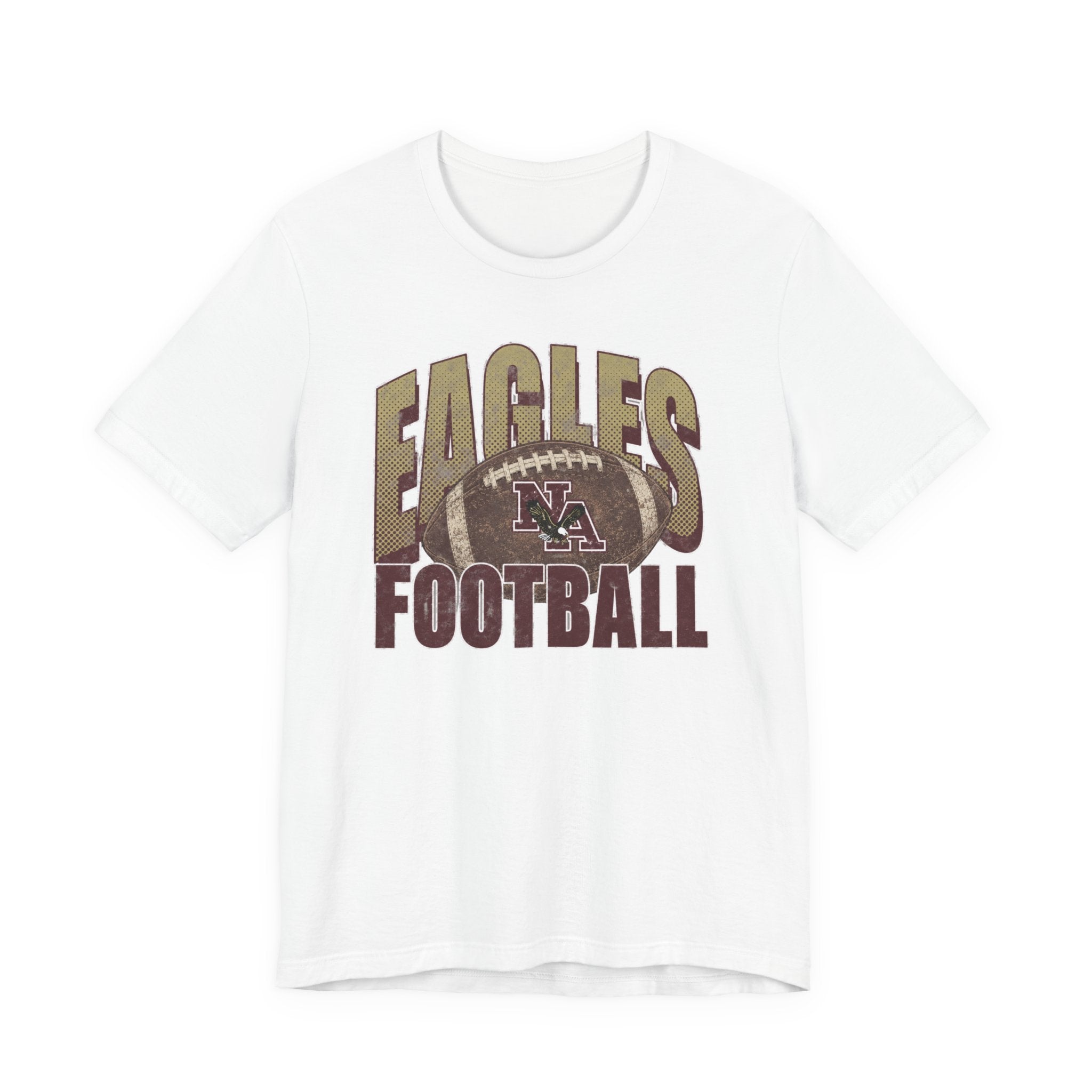 Adult Unisex New Albany First-Down Distressed Football Graphic Short Sleeve Soft Tee