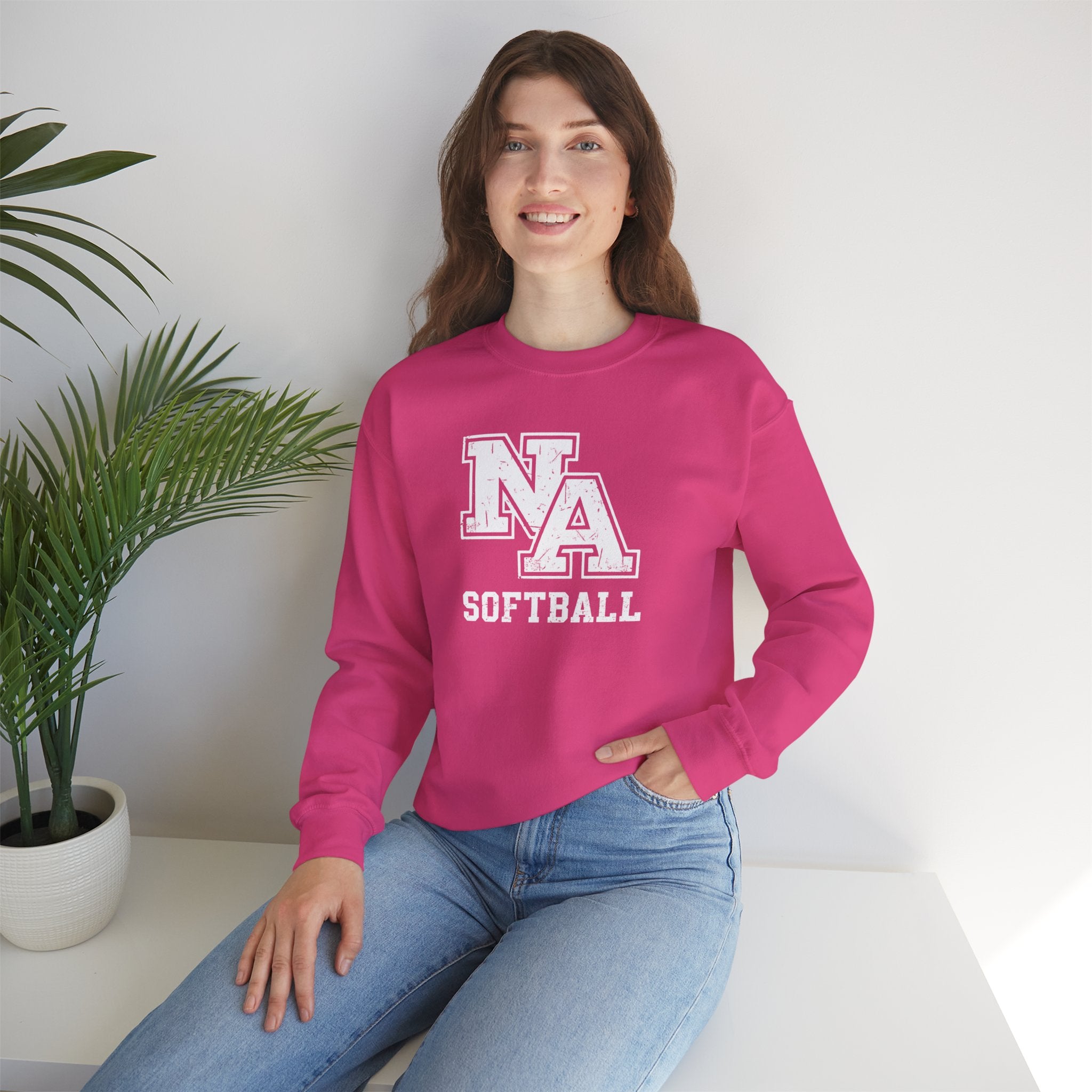 Adult Unisex New Albany Softball Vintage Vibe Logo Graphic Sweatshirt