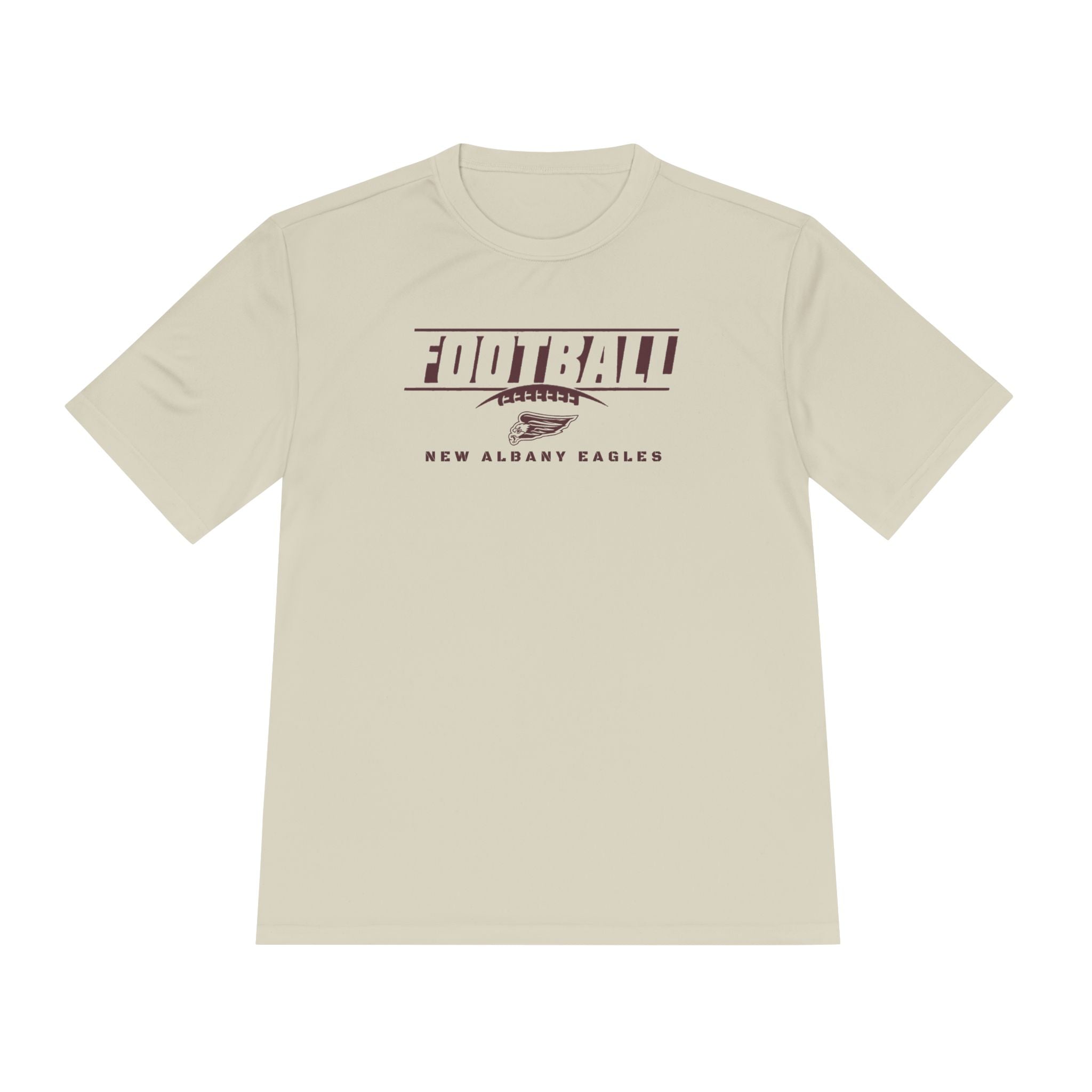 Adult Unisex New Albany Eagles Goal Line Maroon Graphic Short Sleeve Performance Tee