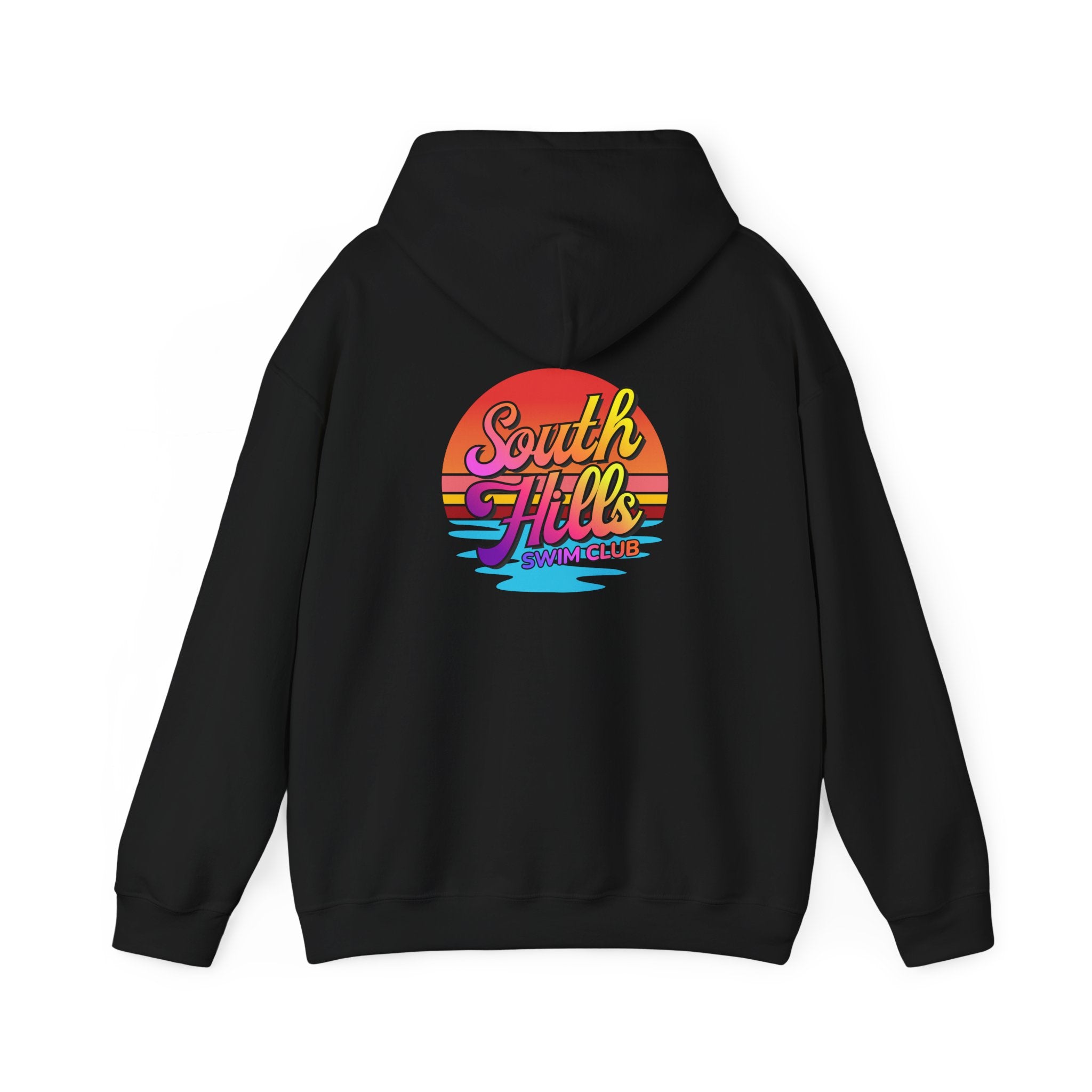 Adult Unisex South Hills Swim Club Sunset Script Graphic Hoodie