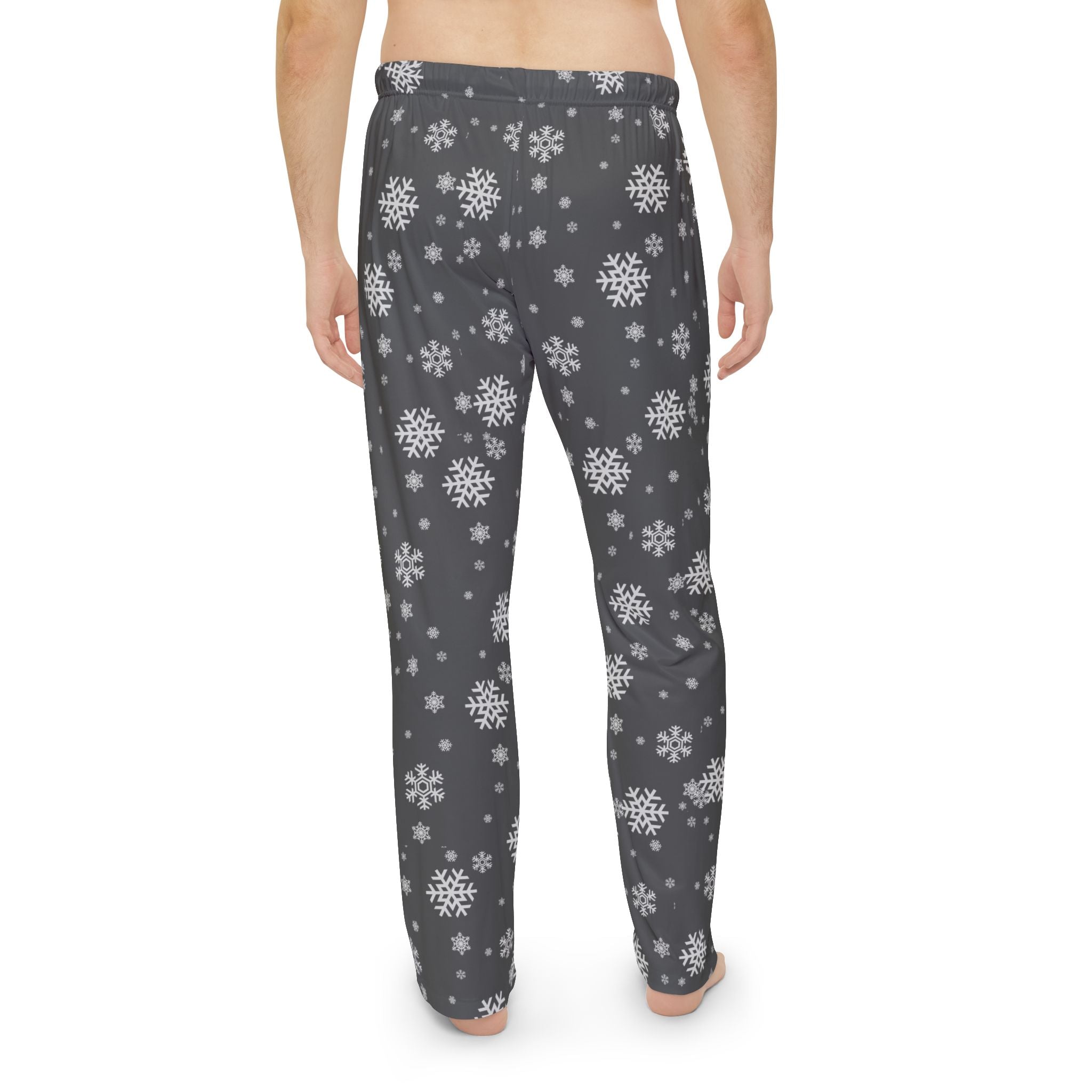 Men's Columbus Academy Vikings Spirited Snowflake Grey Printed Pajama Pants