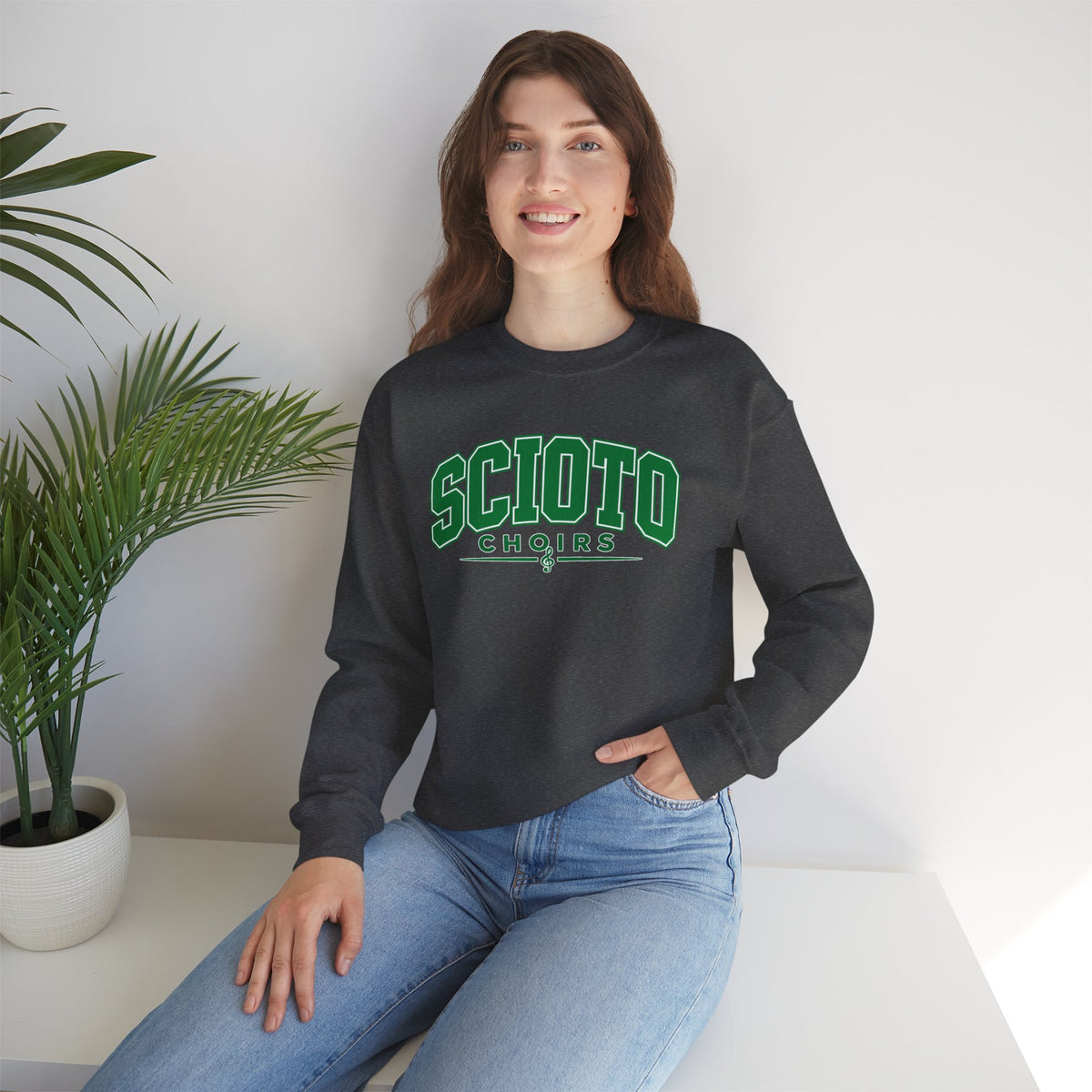 Adult Unisex Dublin Scioto Choirs Varsity Block Letter Graphic Sweatshirt