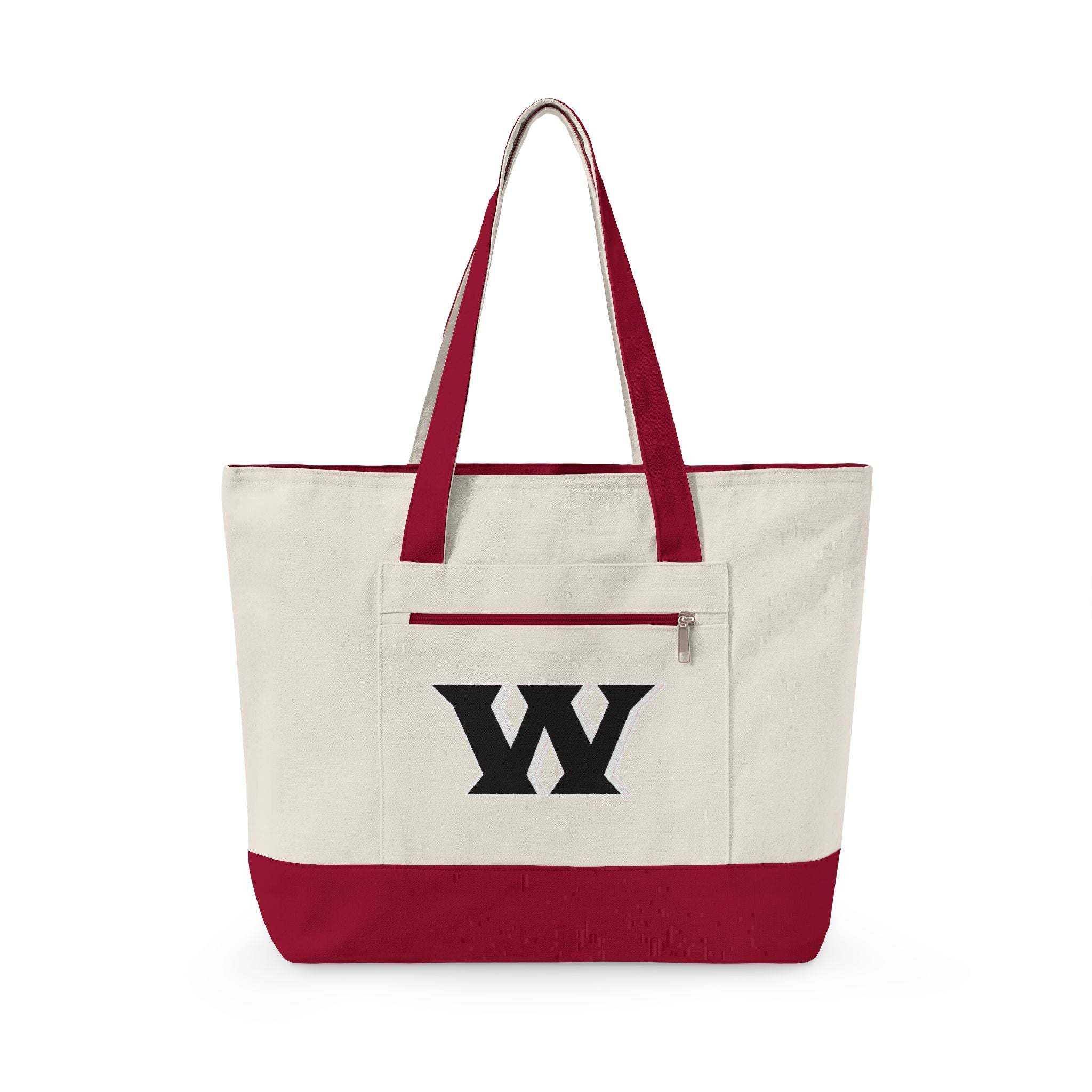 Weir Logo Zippered Canvas Tote
