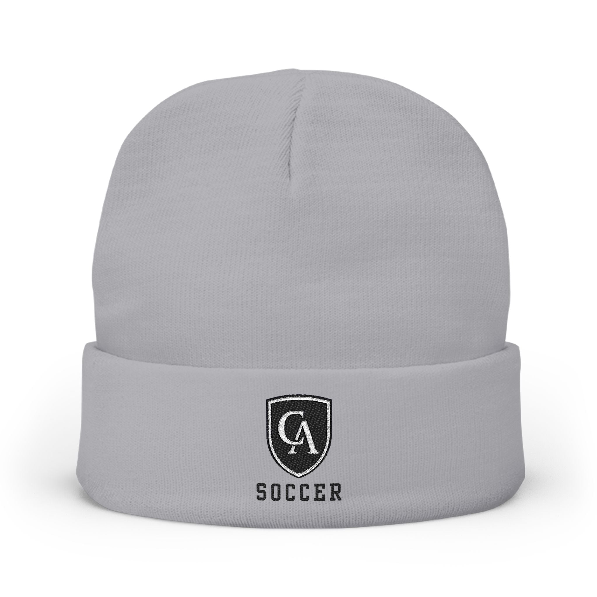 Adult Unisex Columbus Academy Vikings Soccer Black Embroidered Knit Hat