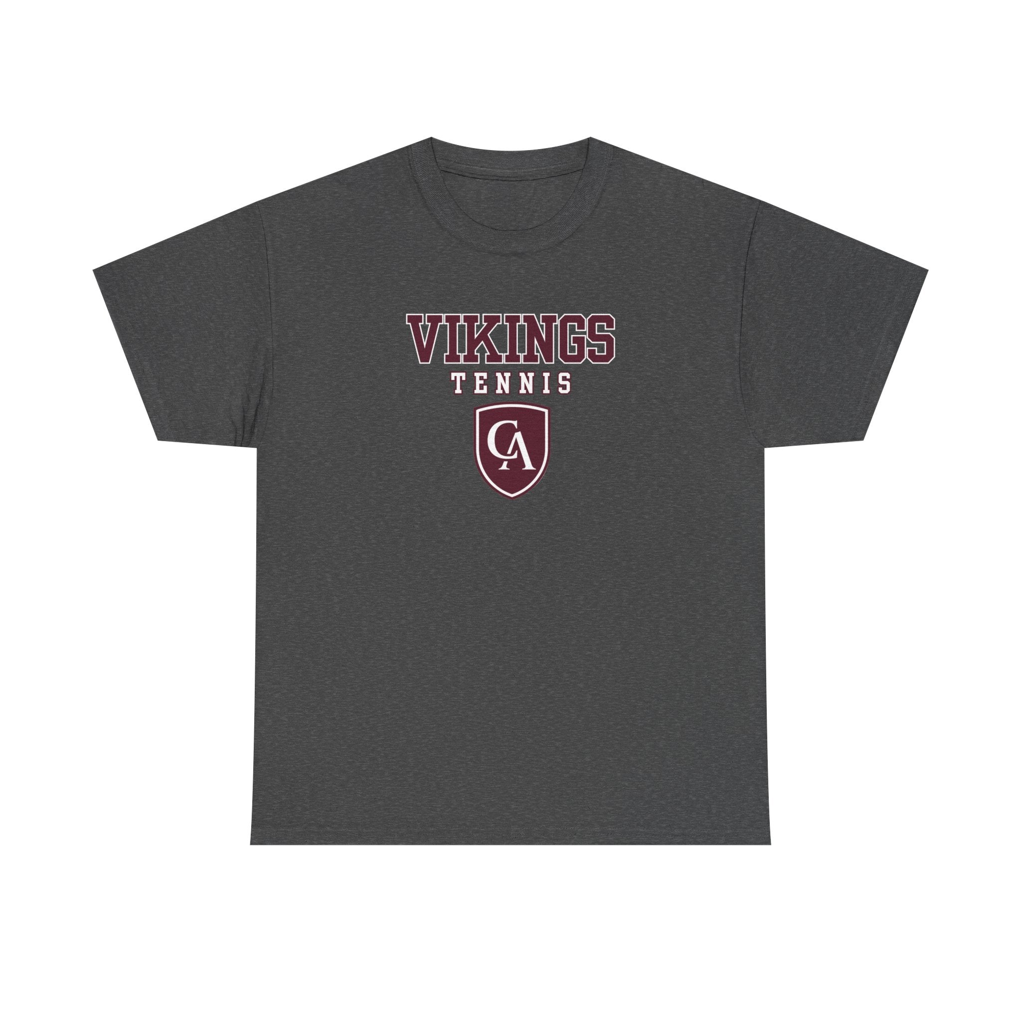 Adult Unisex Columbus Academy Vikings Tennis Graphic Short Sleeve Gildan Heavy Tee