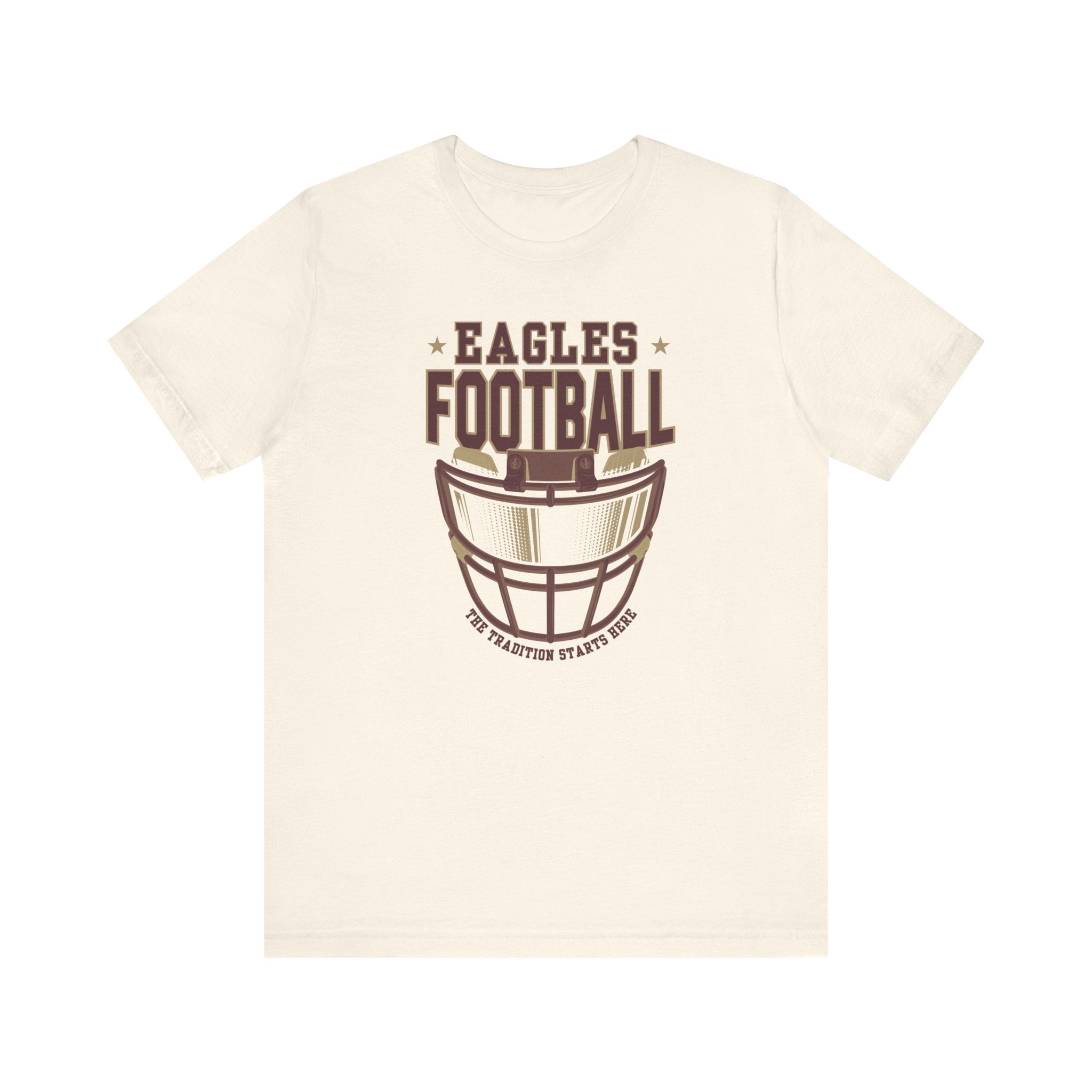 Adult Unisex Eagles Maroon Hype Helmet Graphic Short Sleeve Soft Tee