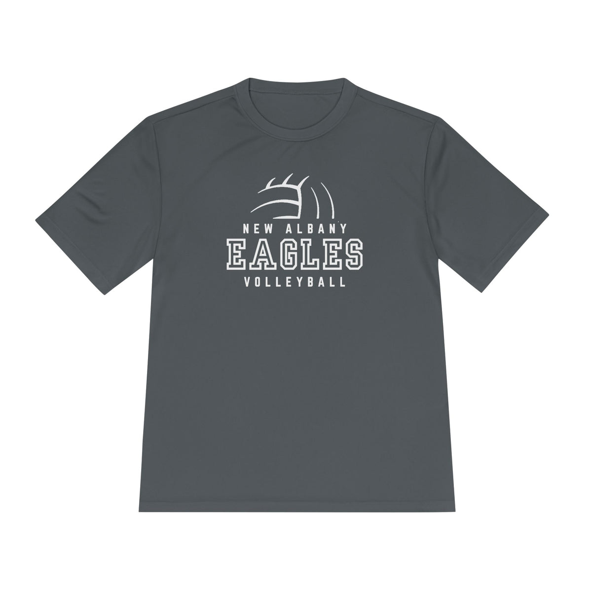 Adult Unisex New Albany Eagles Victory Volleyball Graphic Sport-Tek Competitor Performance Tee