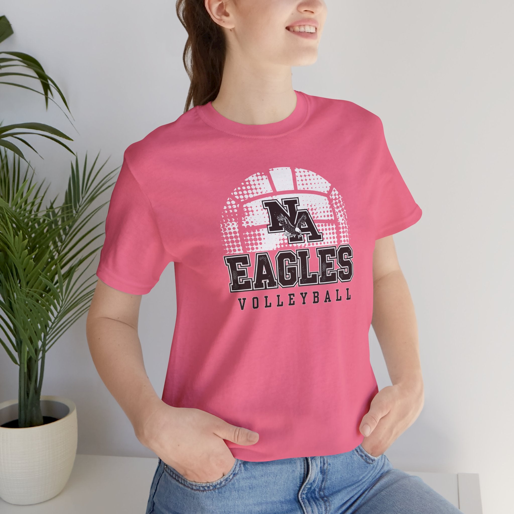 Adult Unisex New Albany Eagles Spike it Graphic Short Sleeve Soft Tee