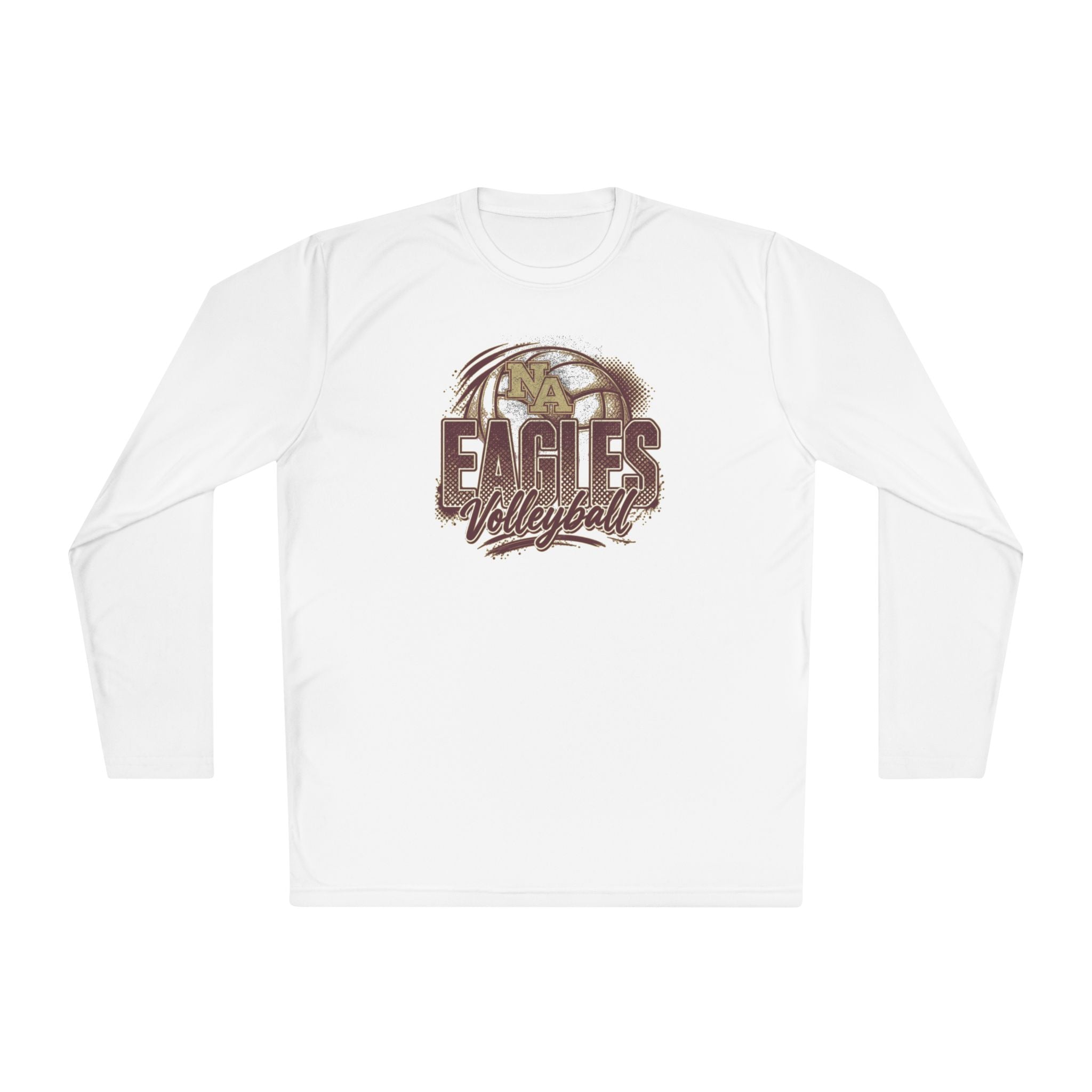 Adult Unisex New Albany Eagles Ombre Volleyball Graphic Sport-Tek Competitor Performance Long Sleeve Tee