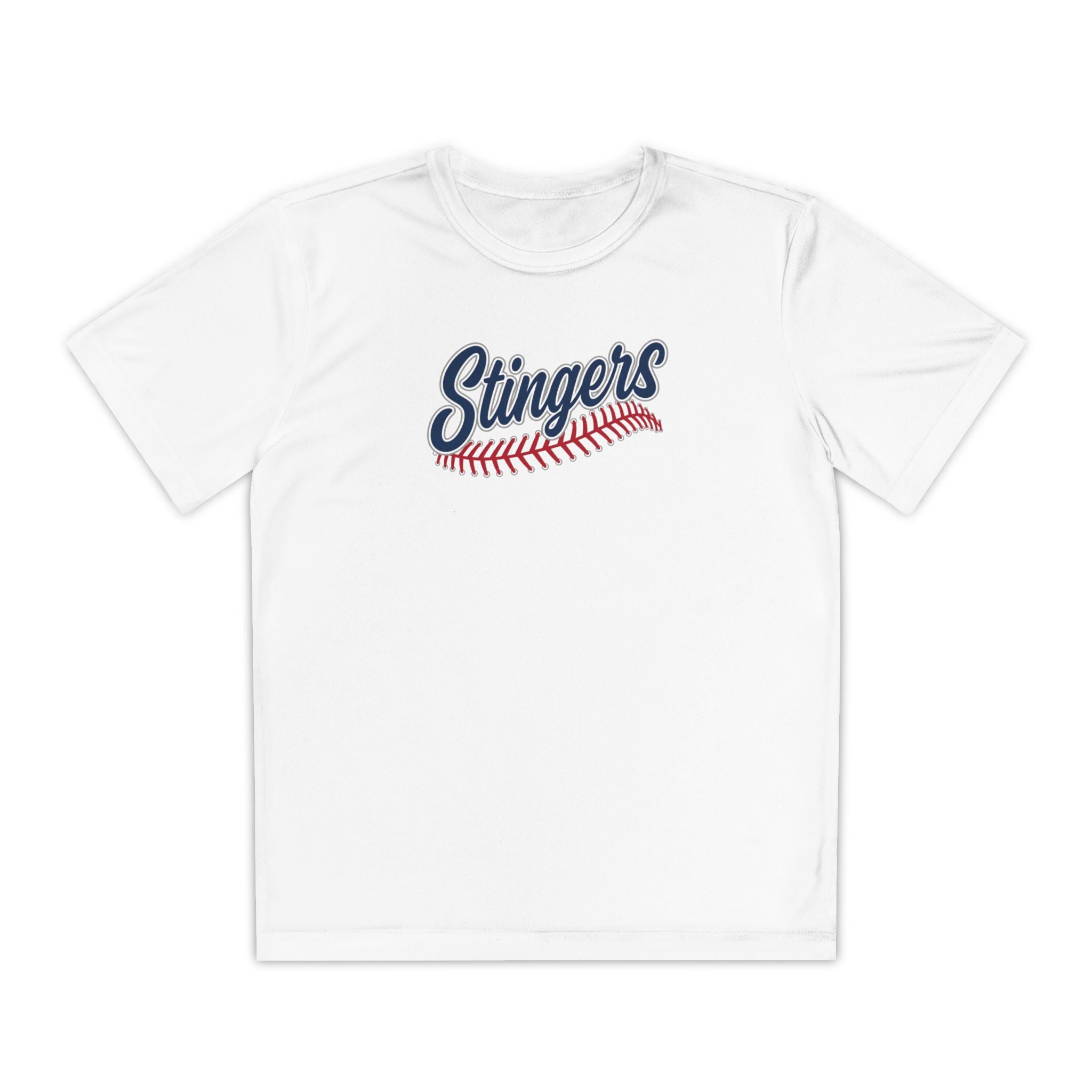 Youth Stingers Softball Stitches Graphic Sport-Tek Competitor Performance Tee